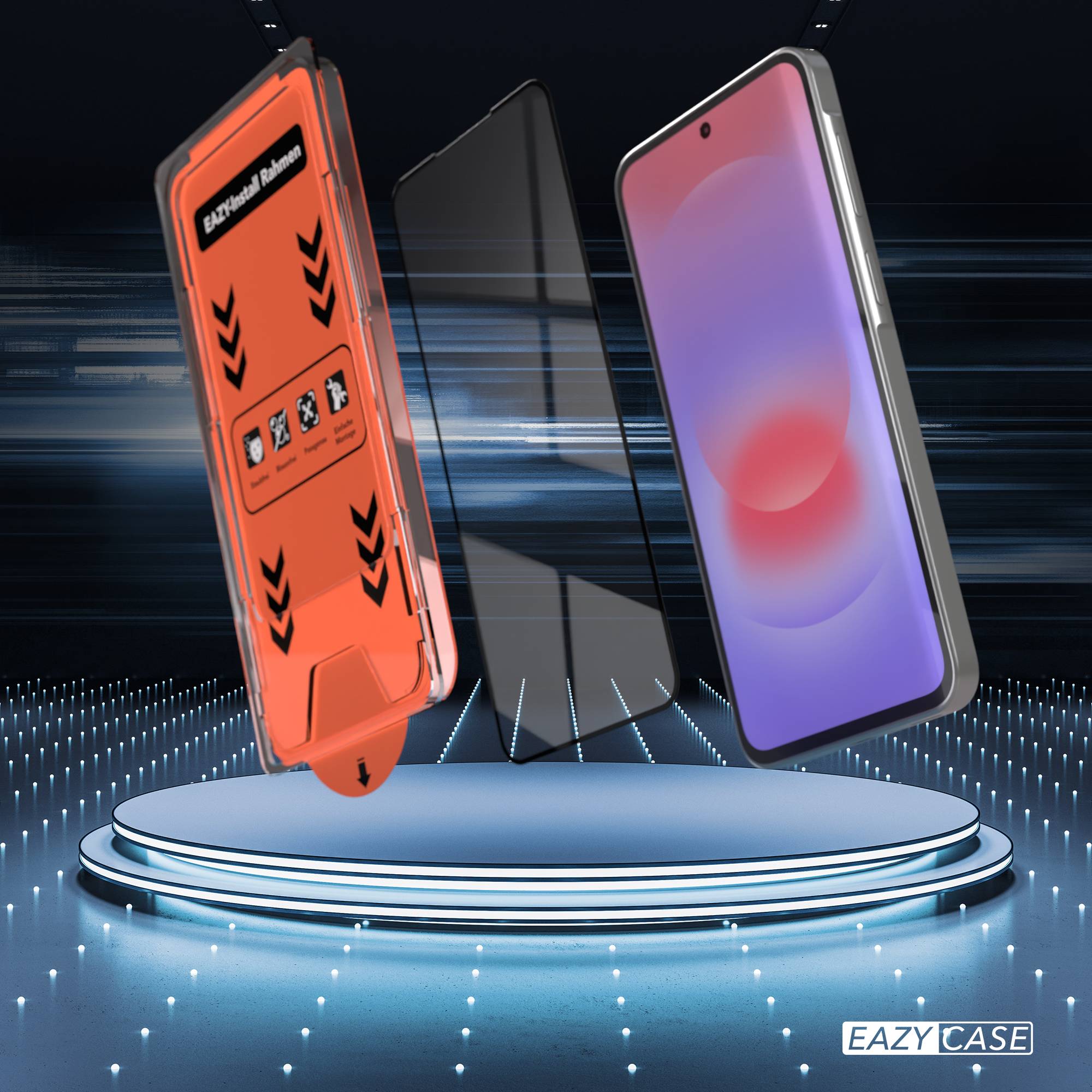 Samsung Galaxy A37 Schutzfolie Set mit Installationsrahmen Displayschutz