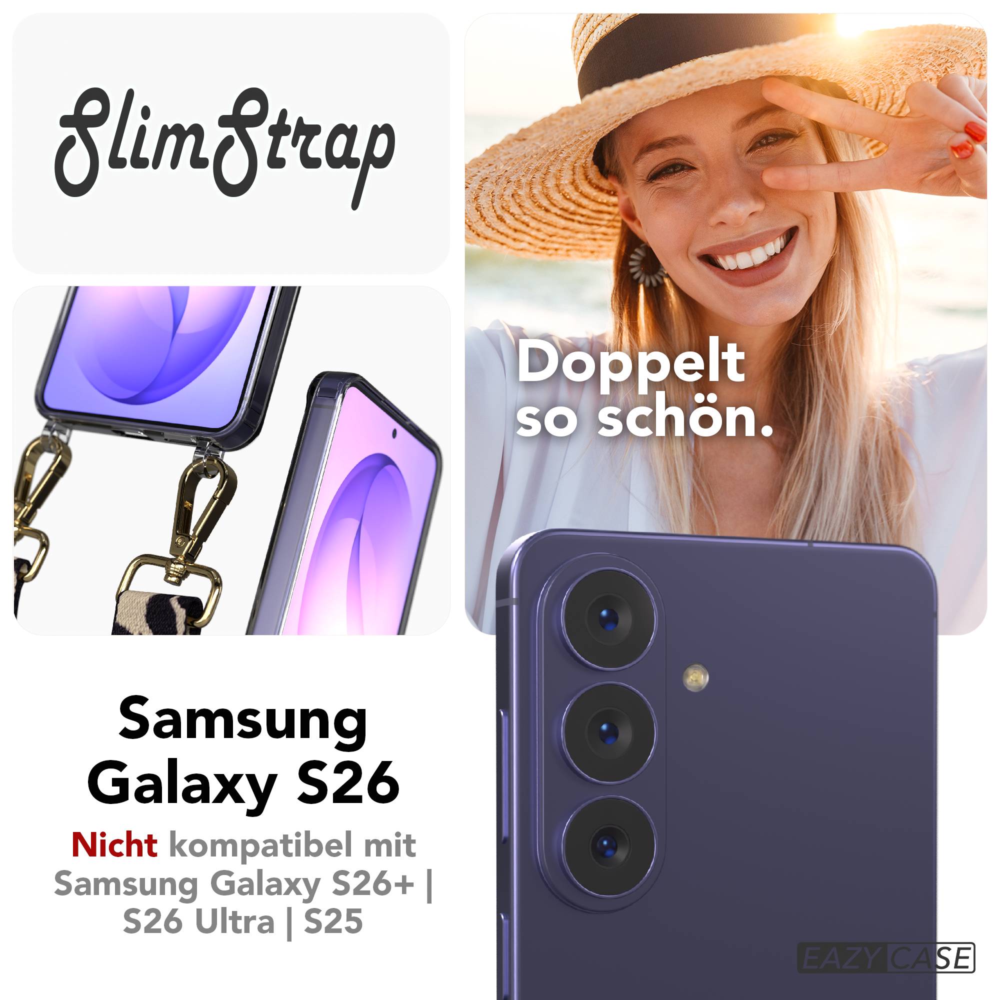 Samsung Galaxy S26 Handyhülle mit Befestigungsösen für Handyketten