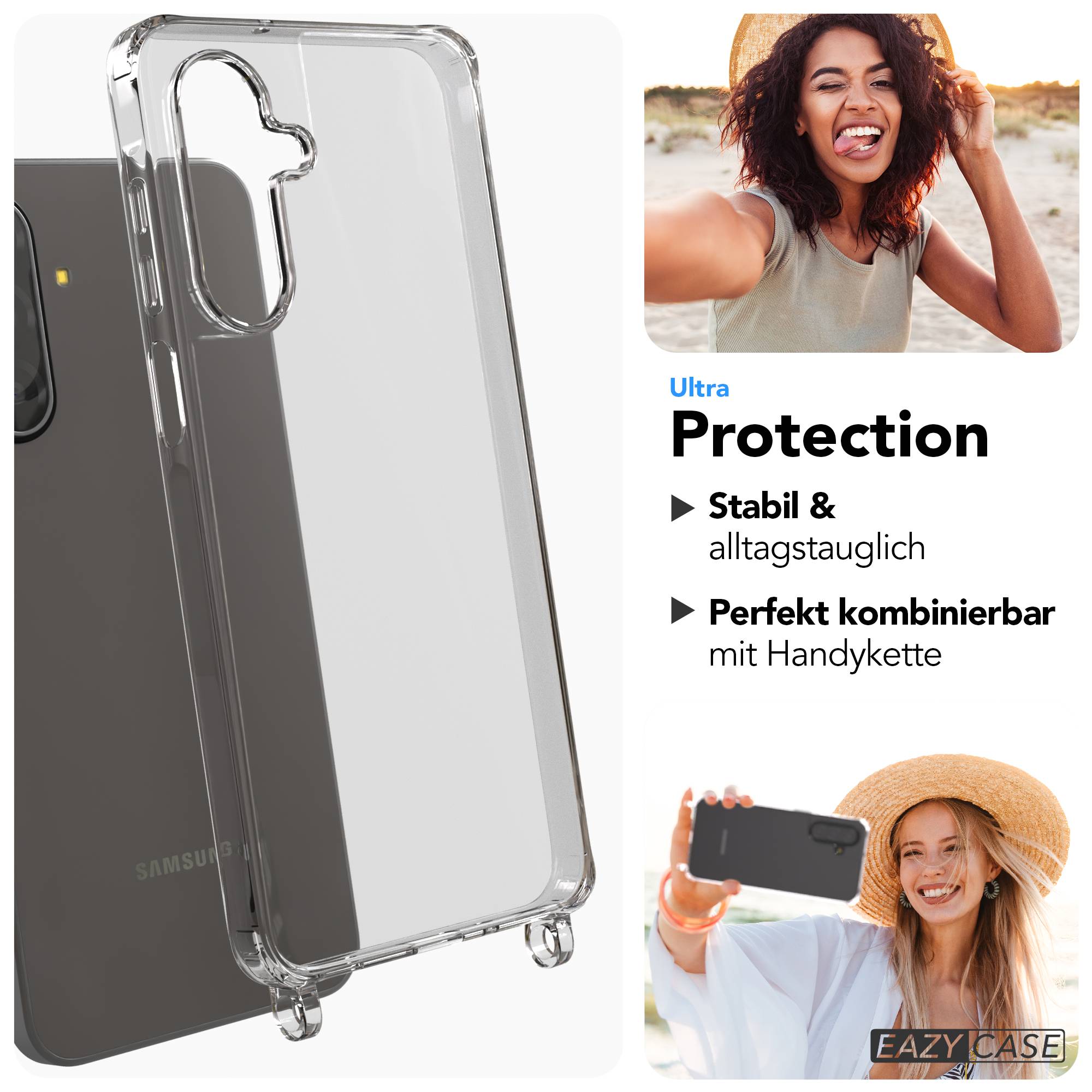 Samsung Galaxy A17 Handyhülle mit Befestigungsösen für Handyketten transparent
