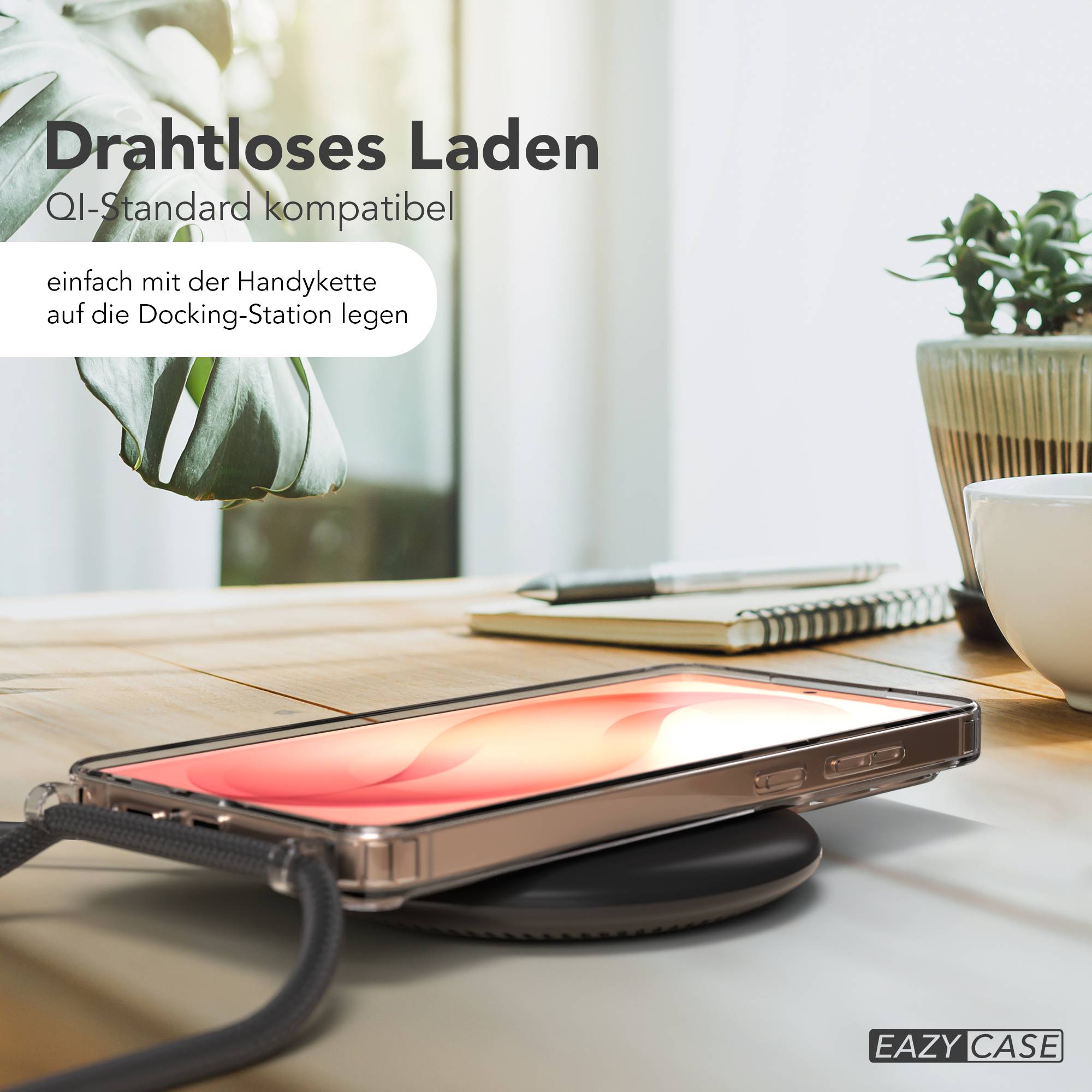 Samsung Galaxy S26 Ultra durchsichtige Schutzhülle mit Handyketten Ösen und MagSafe Ring