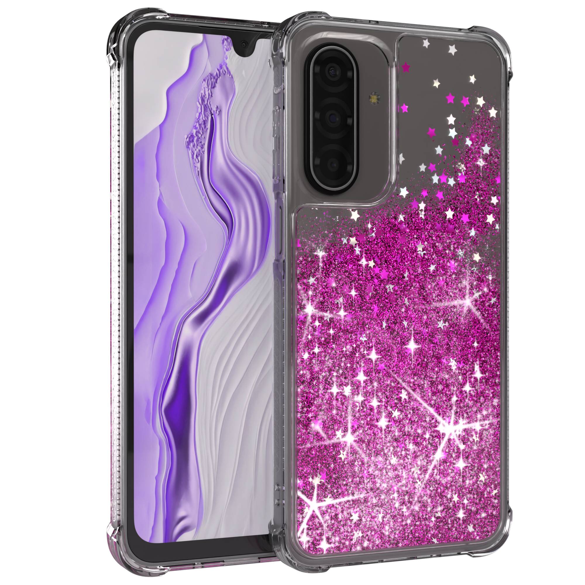 Samsung Galaxy A17 Glitzerhülle mit beweglichem Glitzereffekt und Kameraschutz