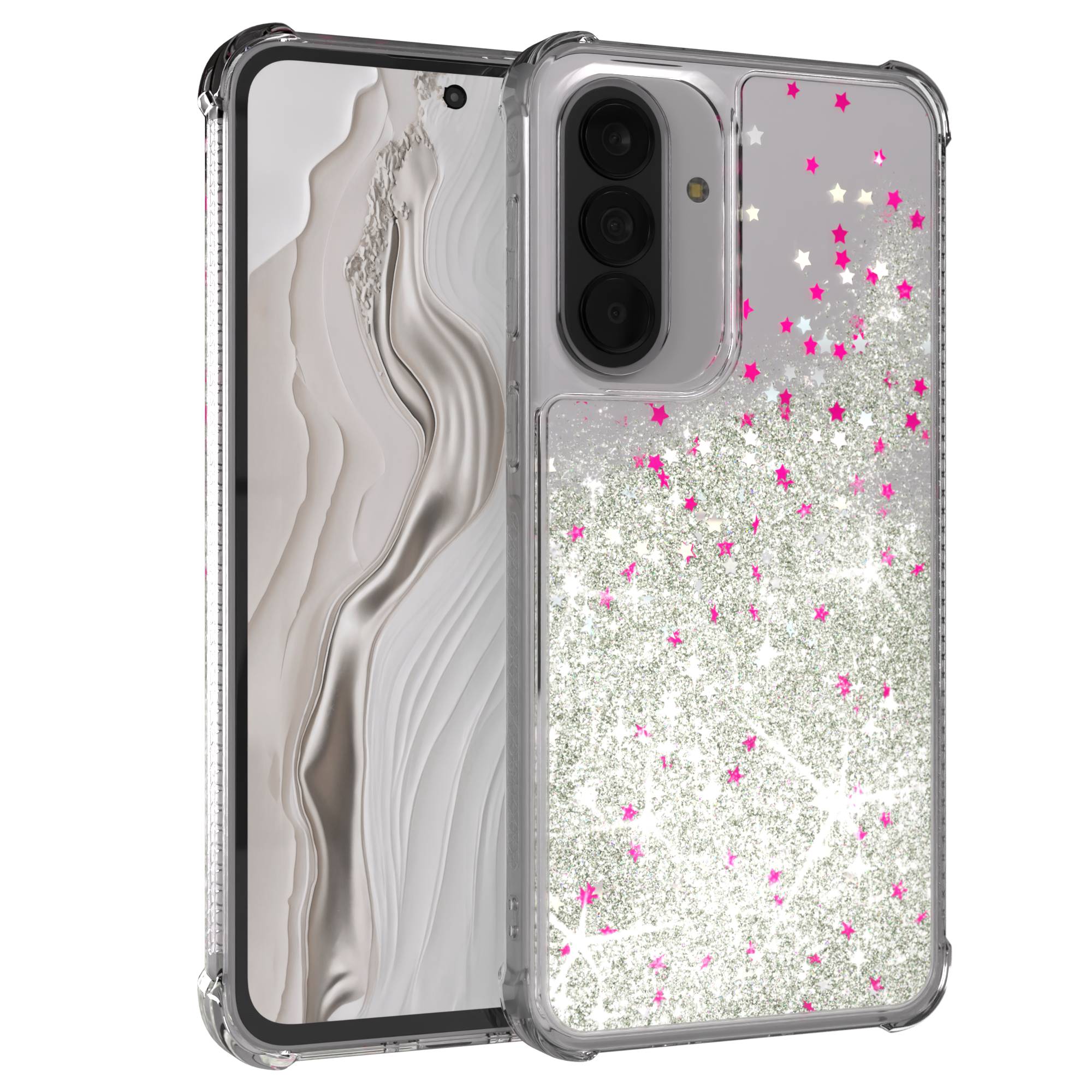 Samsung Galaxy A37 Glitzerhülle TPU transparent mit Glitzereffekt EAZY CASE