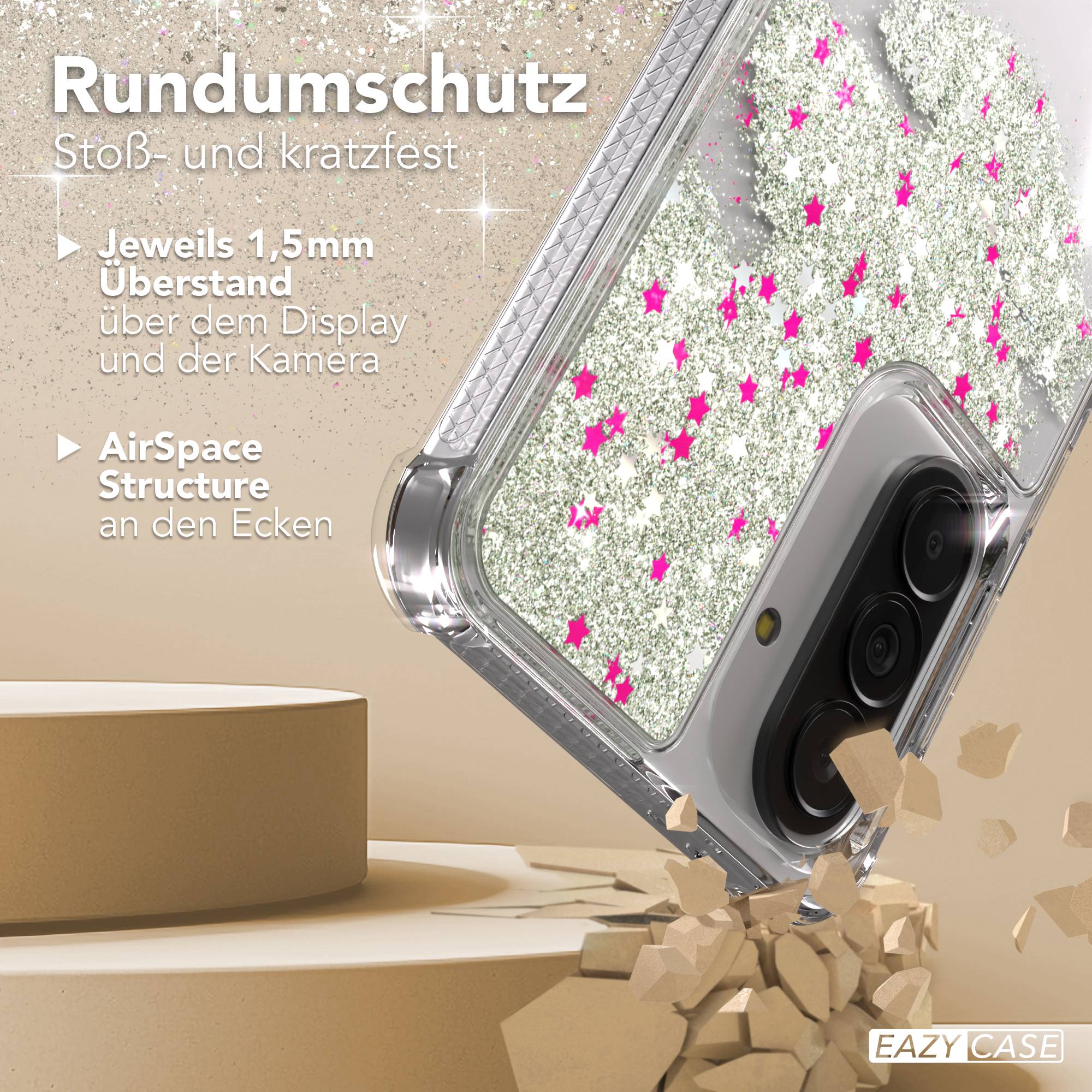 Samsung Galaxy A37 Glitzerhülle TPU transparent mit Glitzereffekt EAZY CASE