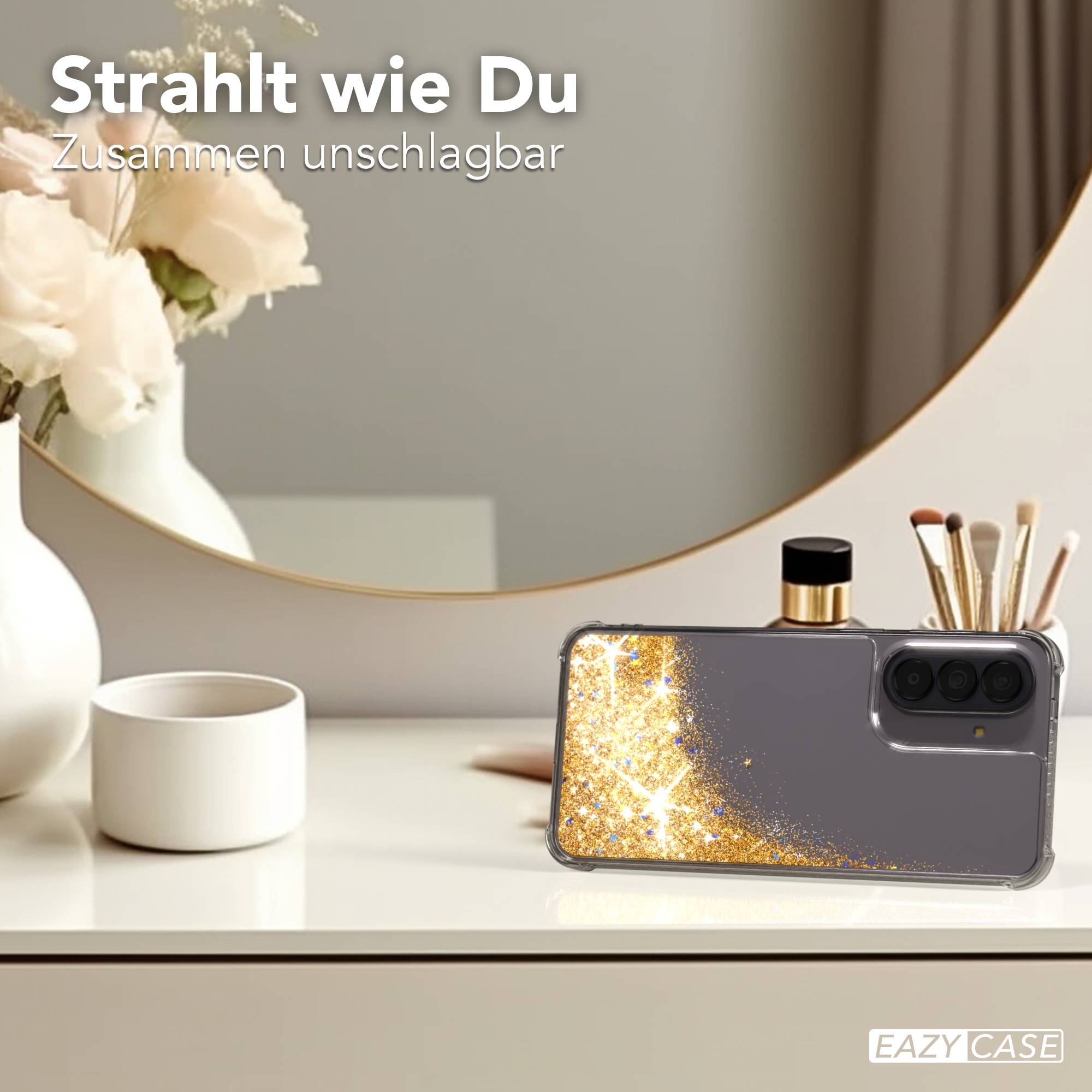 Samsung Galaxy A57 Glitzerhülle TPU transparent mit Kameraschutz EAZY CASE