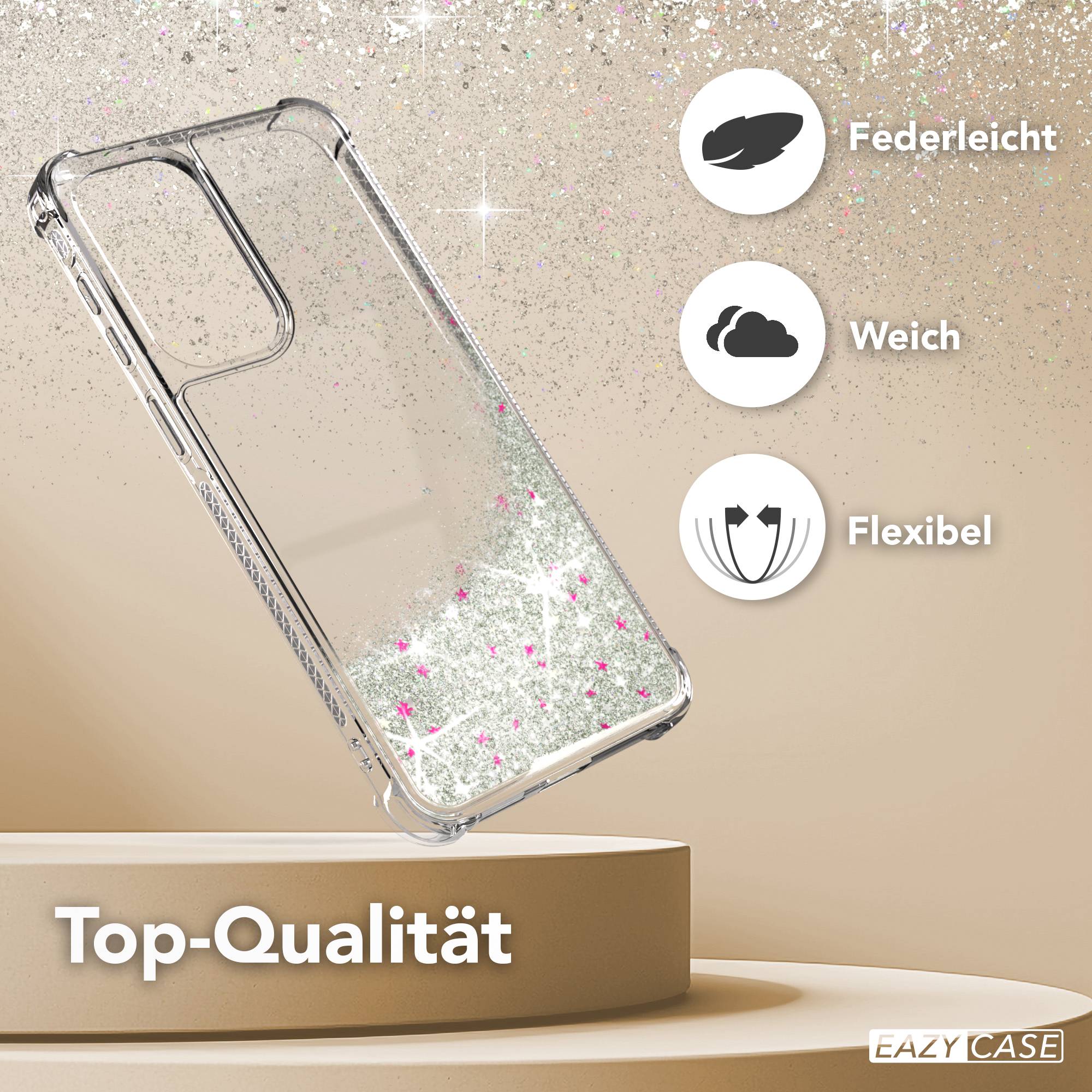 Samsung Galaxy A57 Glitzerhülle TPU transparent mit Kameraschutz EAZY CASE