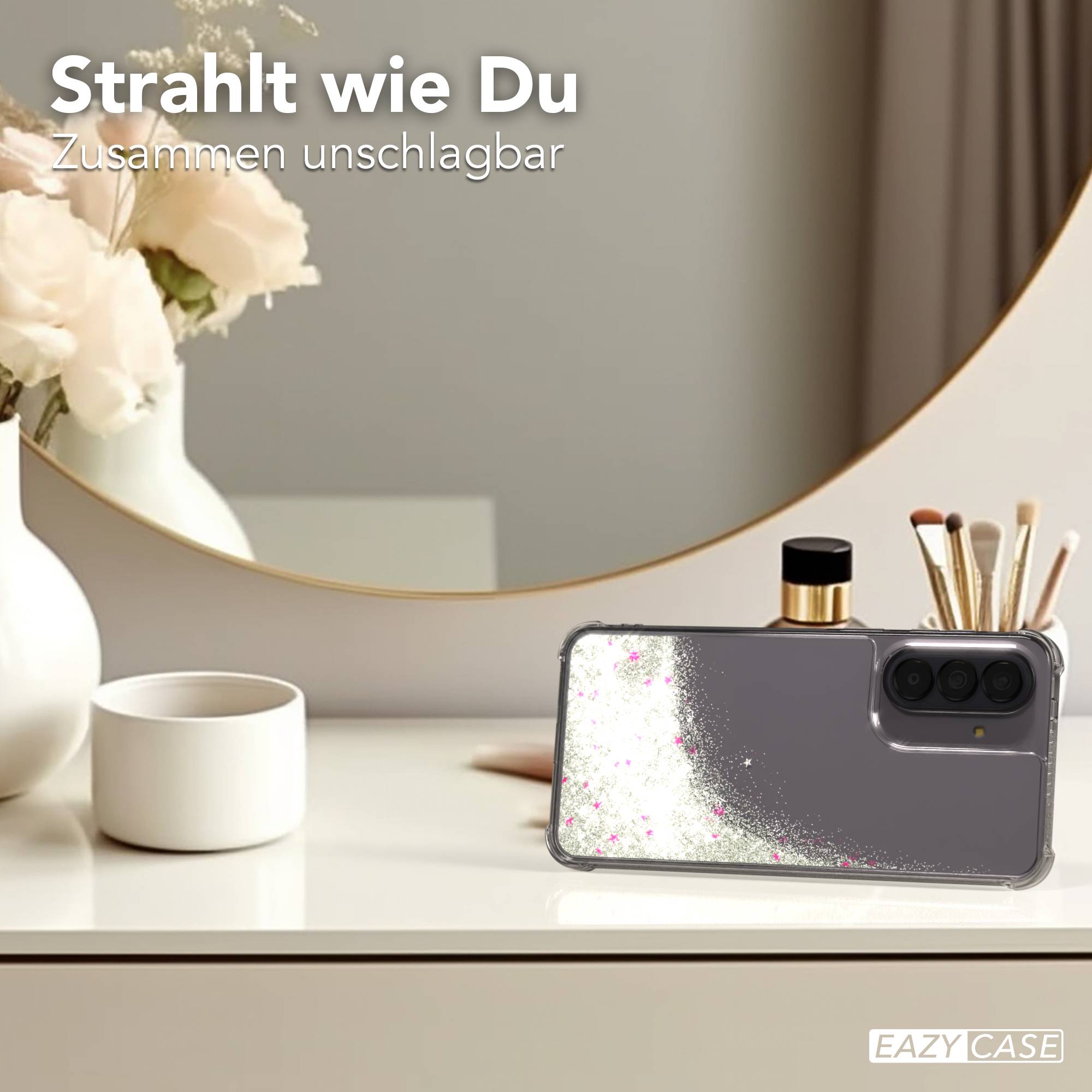 Samsung Galaxy A57 Glitzerhülle TPU transparent mit Kameraschutz EAZY CASE