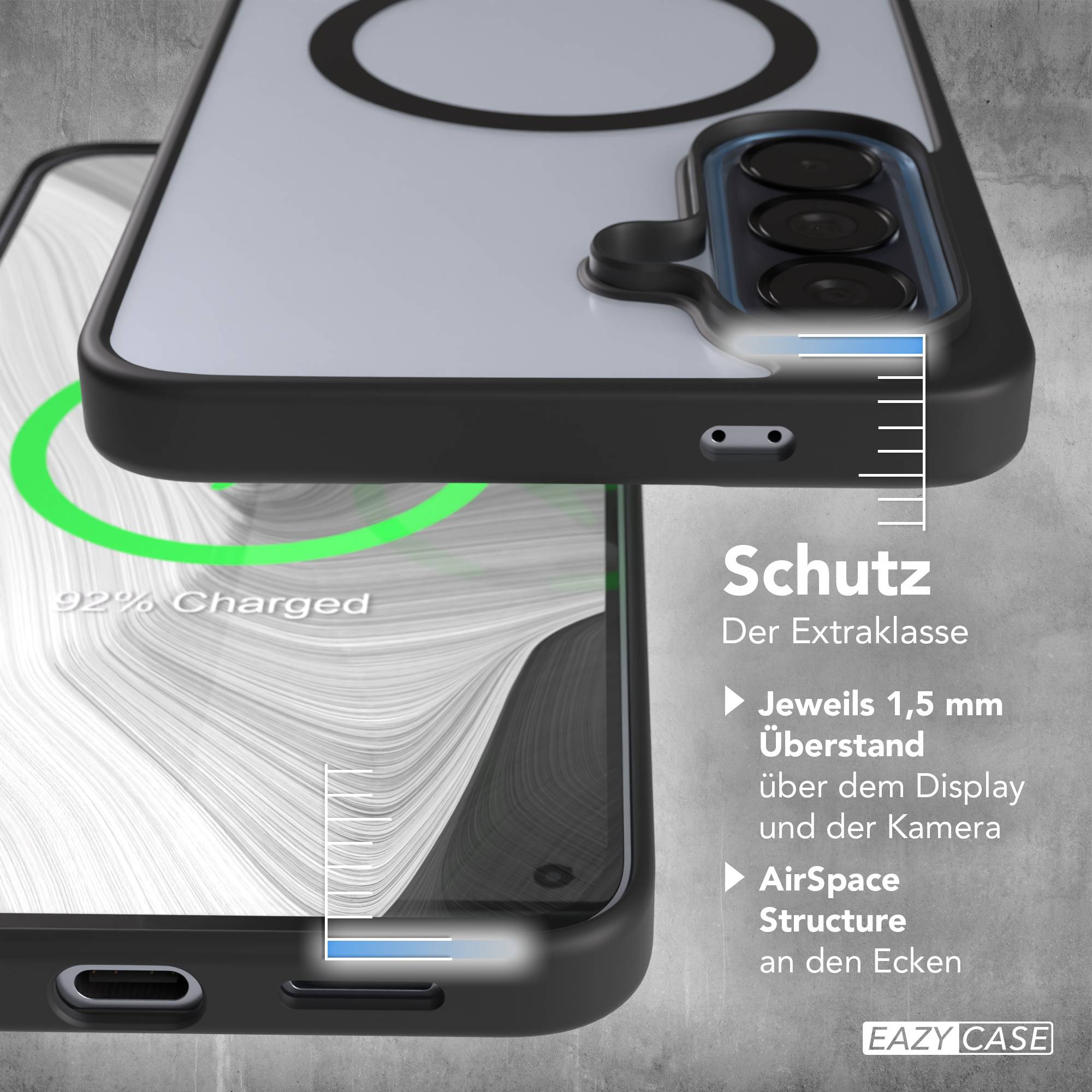 Samsung Galaxy A57 transparente MagSafe Hülle mit Kameraschutz TPU