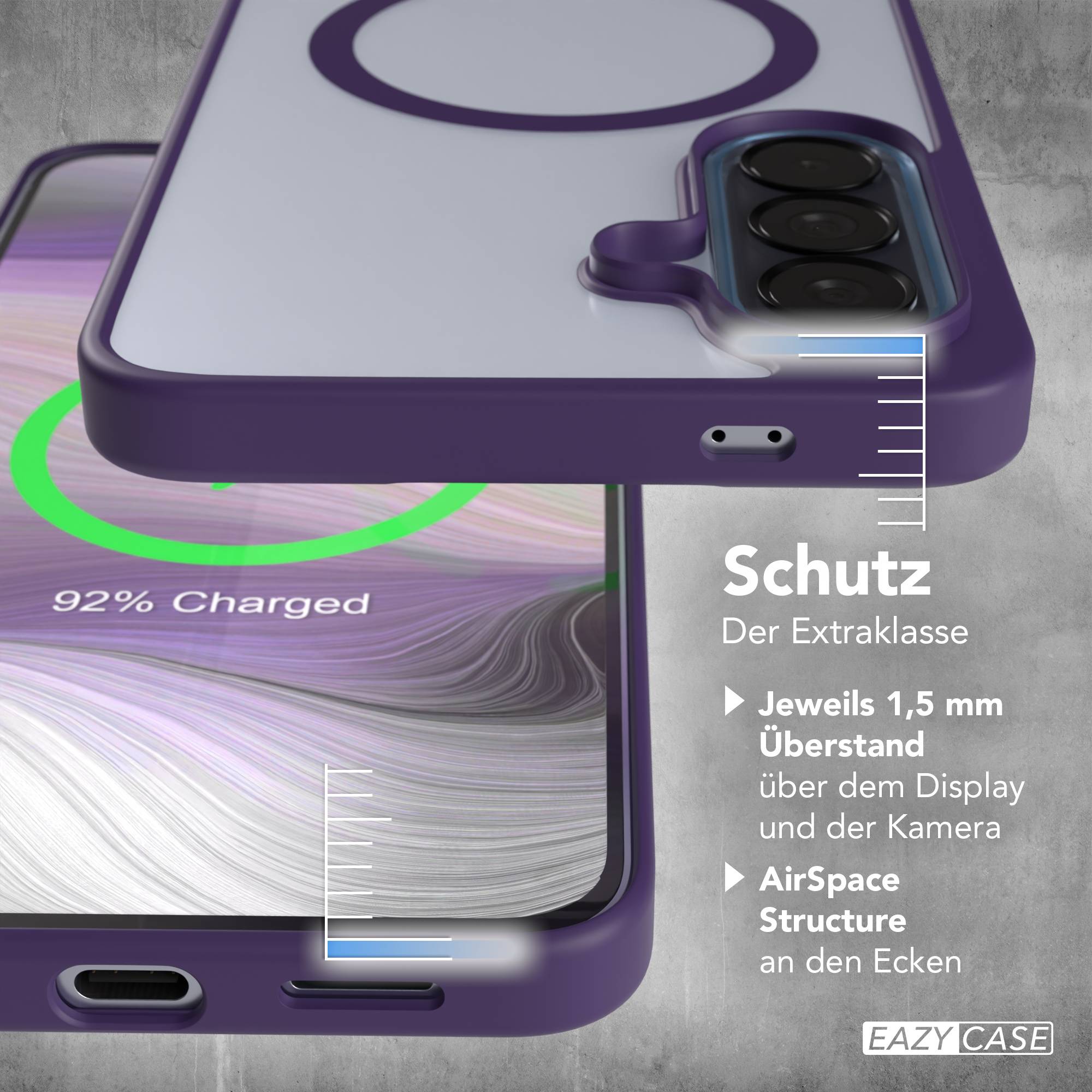 Samsung Galaxy A57 transparente MagSafe Hülle mit Kameraschutz TPU