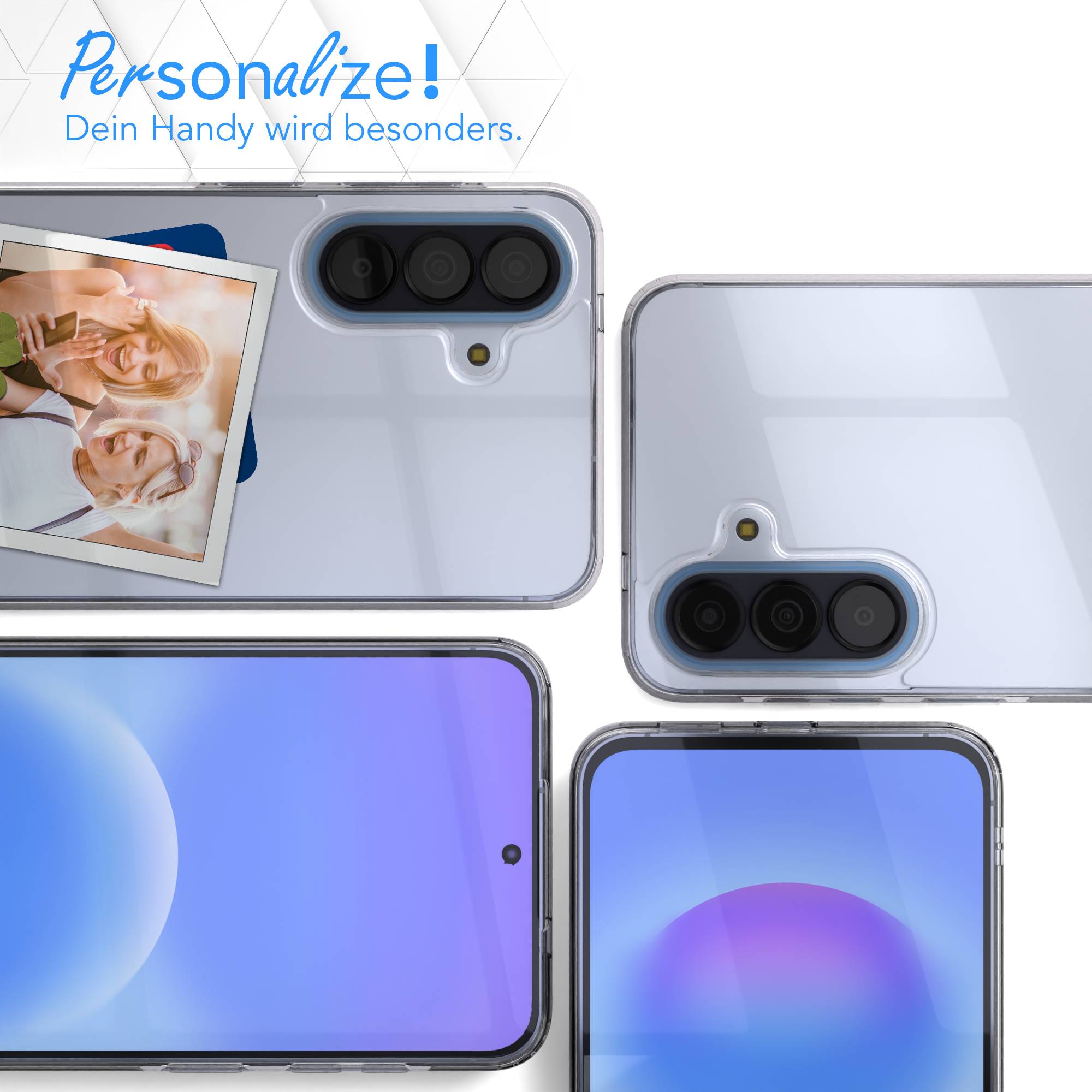 Samsung Galaxy A57 Silikonhülle transparent mit Kameraschutz von EAZY CASE