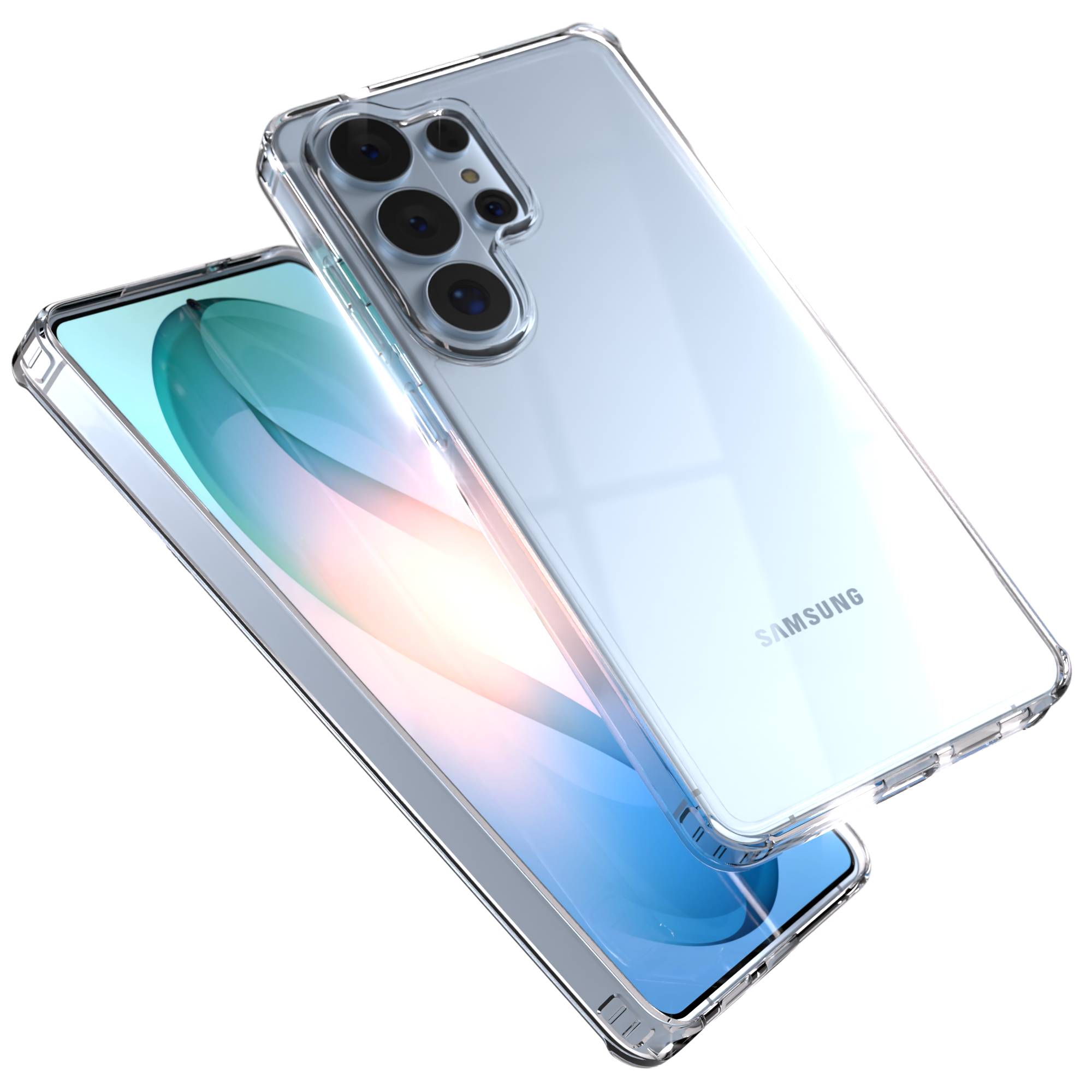 Samsung Galaxy S26 Ultra Silikonhülle transparent mit Kameraschutz EAZY CASE