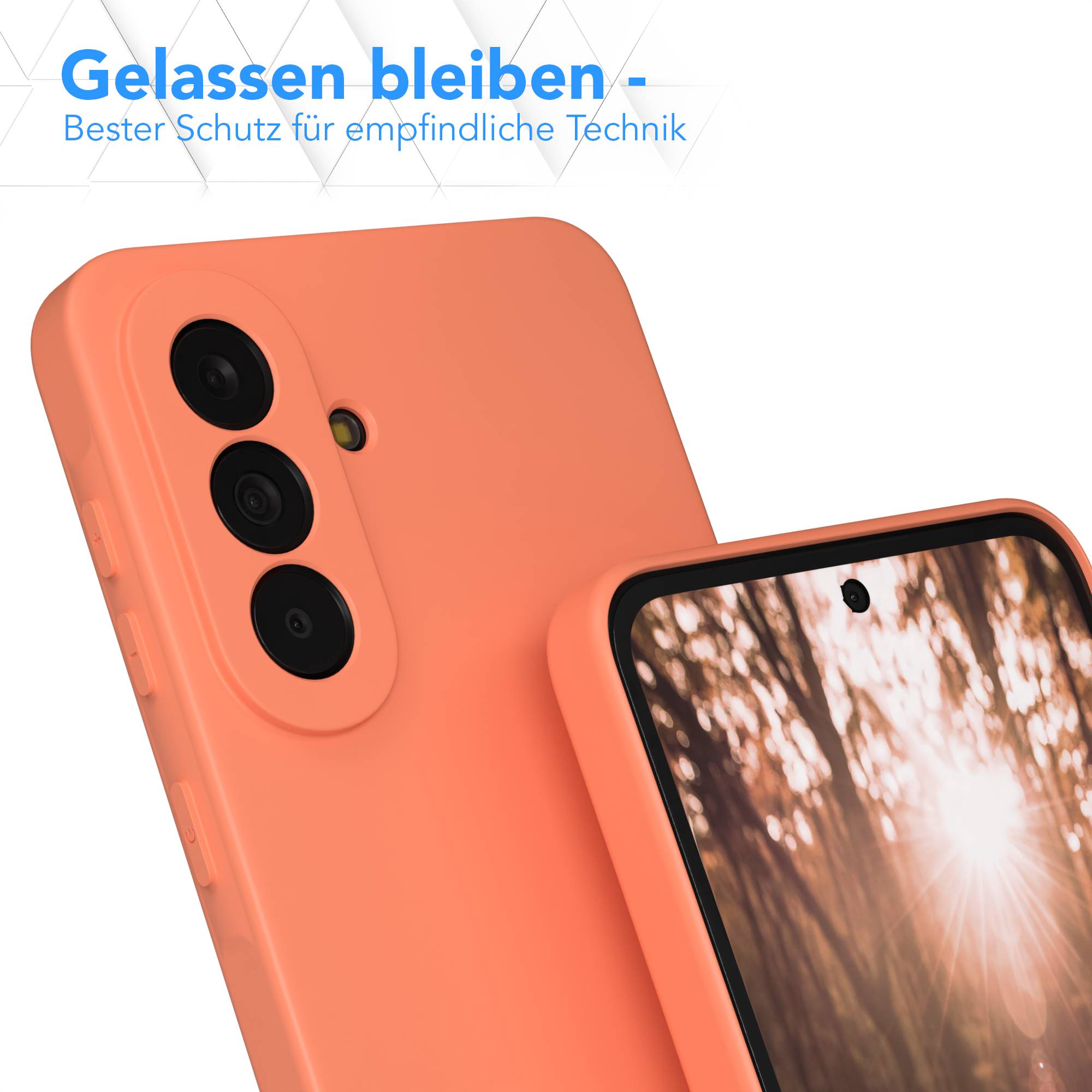 Samsung Galaxy A37 transparente Silikonhülle mit Kameraschutz von EAZY CASE