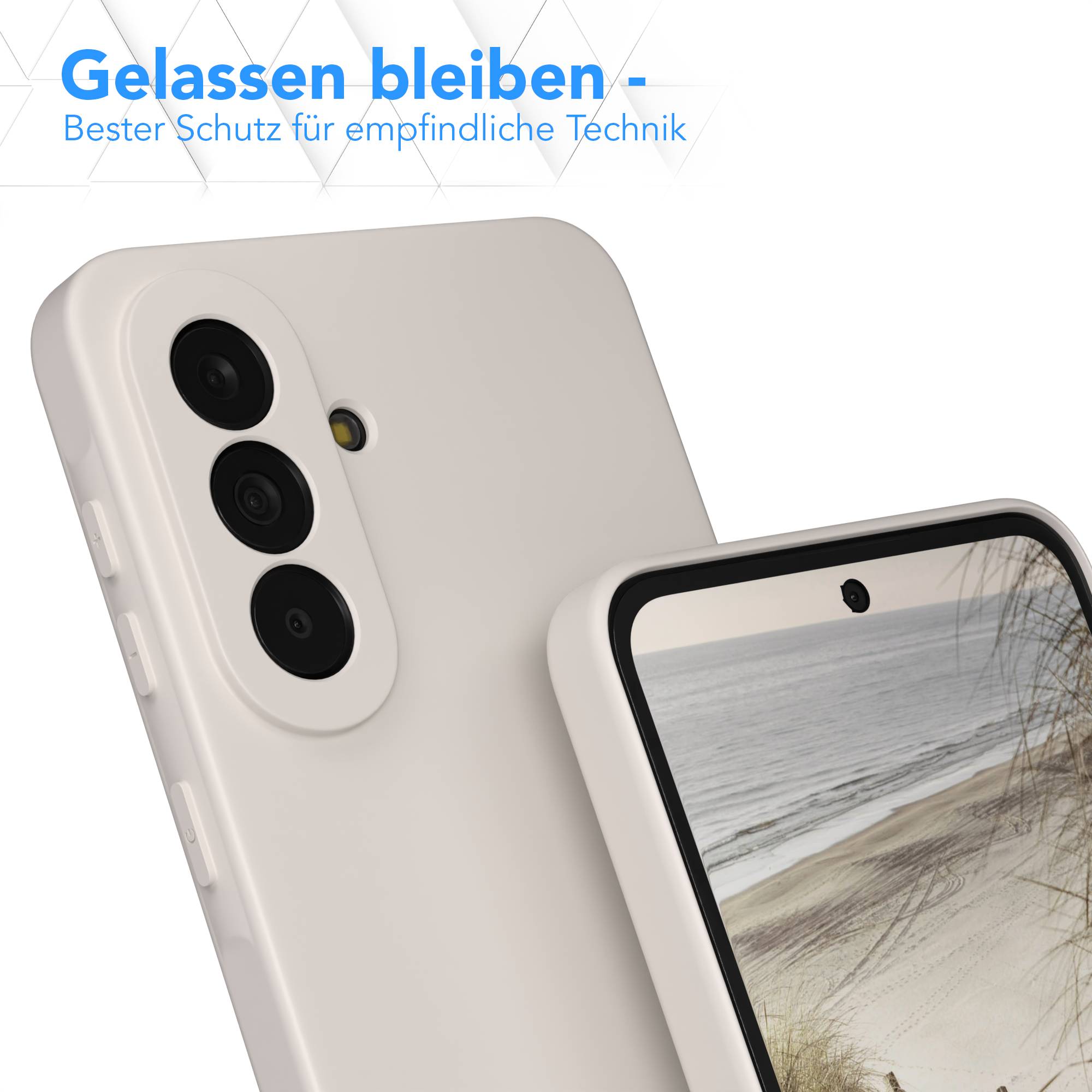 Samsung Galaxy A37 transparente Silikonhülle mit Kameraschutz von EAZY CASE