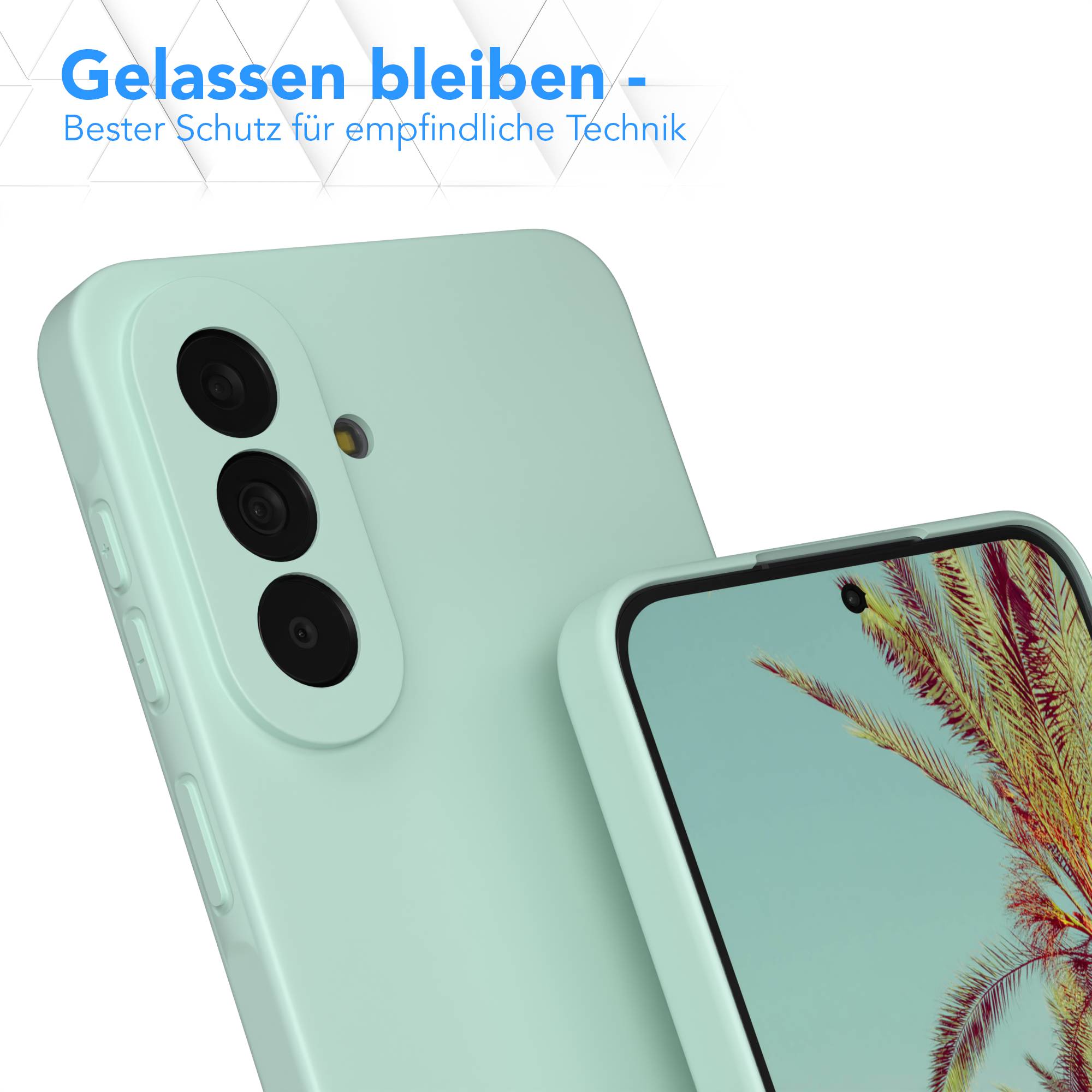 Samsung Galaxy A57 Silikonhülle transparent mit Kameraschutz von EAZY CASE