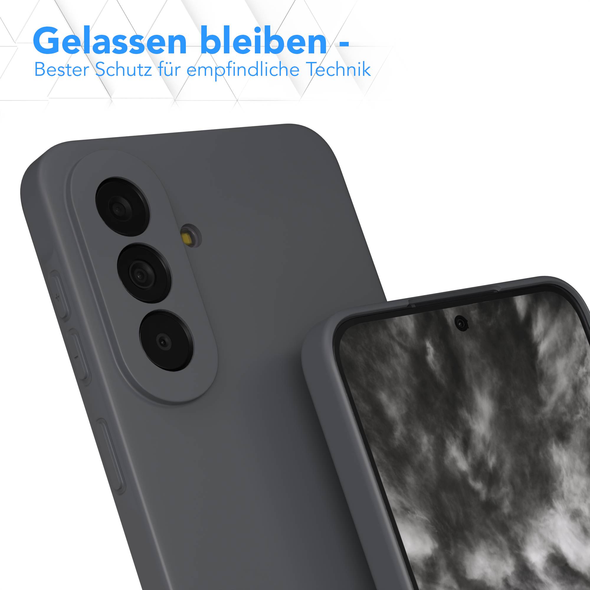 Samsung Galaxy A57 Silikonhülle transparent mit Kameraschutz von EAZY CASE