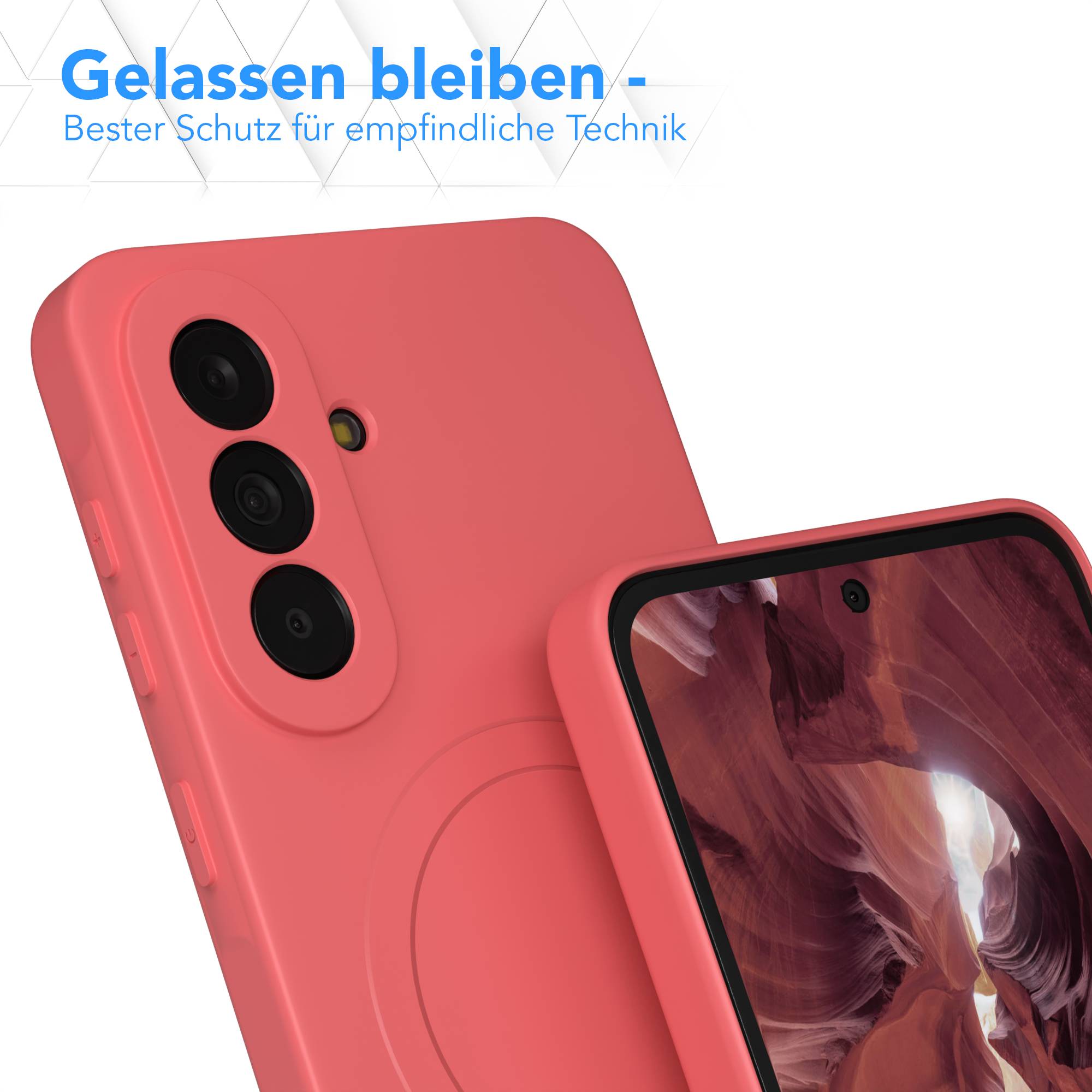 Samsung Galaxy A37 MagSafe Silikonhülle mit Kameraschutz von EAZY CASE