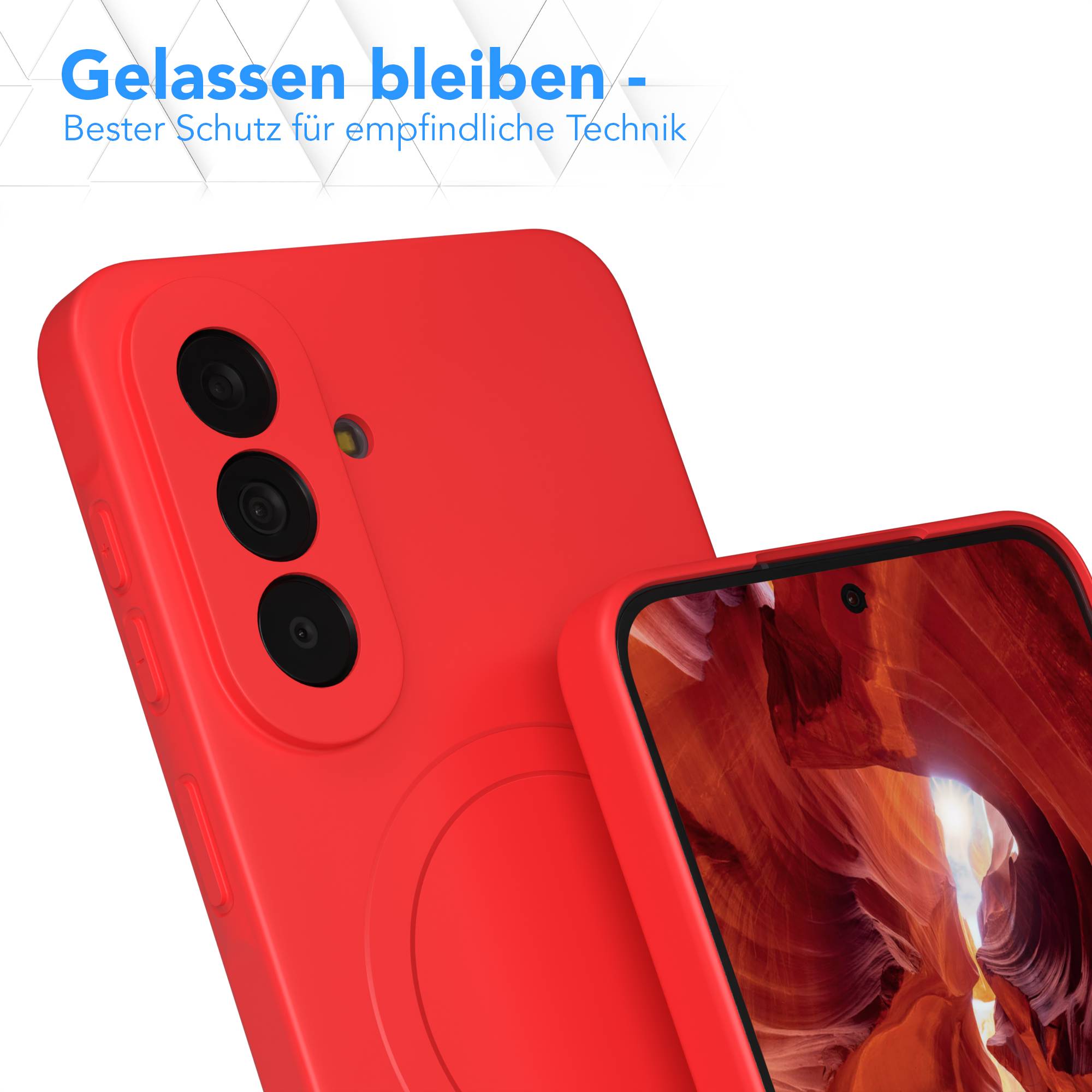 Samsung Galaxy A57 MagSafe Silikonhülle mit Kameraschutz von EAZY CASE