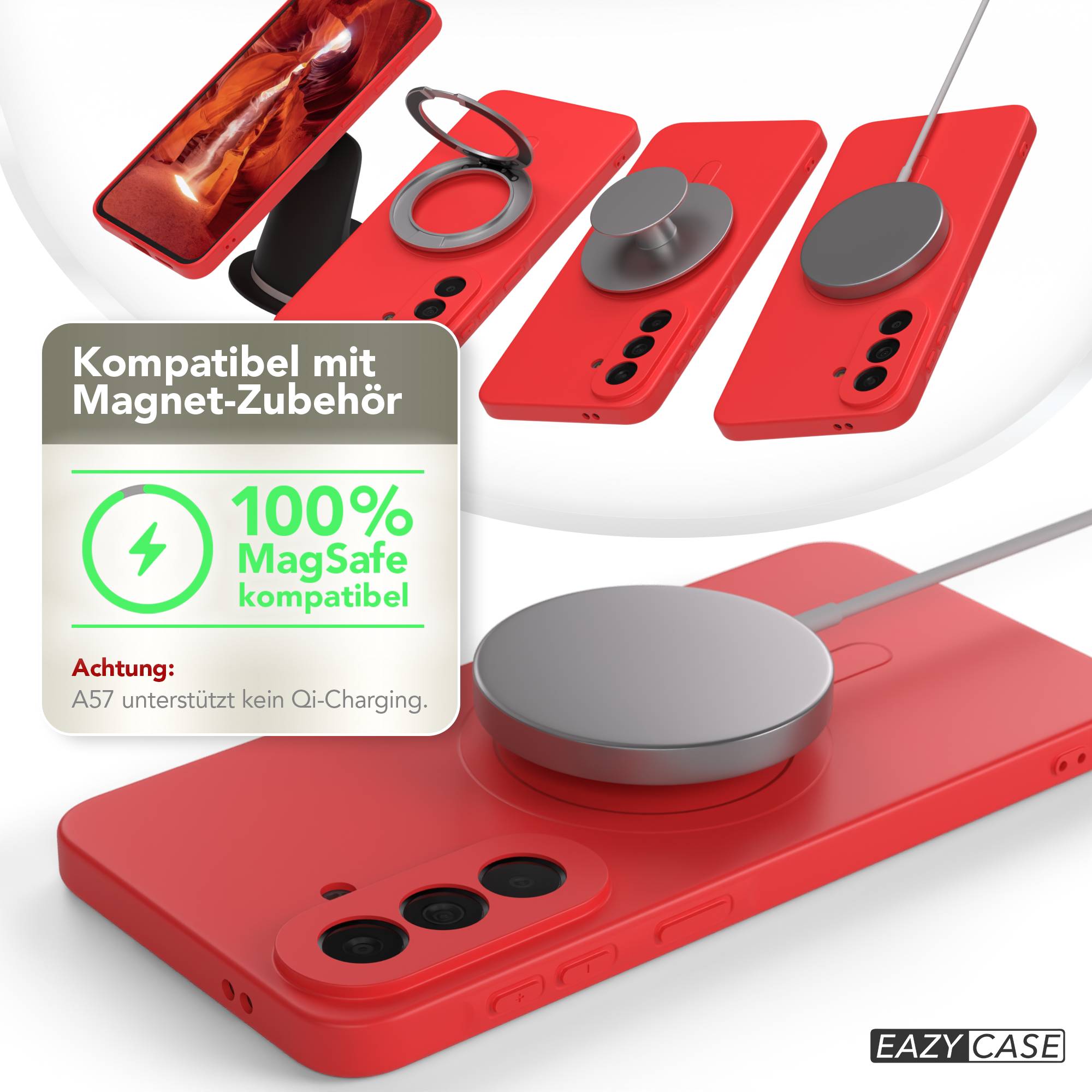 Samsung Galaxy A57 MagSafe Silikonhülle mit Kameraschutz von EAZY CASE