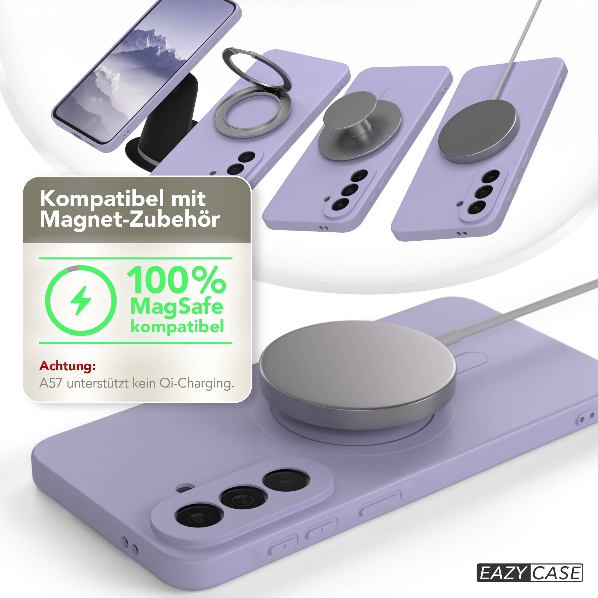 Samsung Galaxy A57 MagSafe Silikonhülle mit Kameraschutz von EAZY CASE