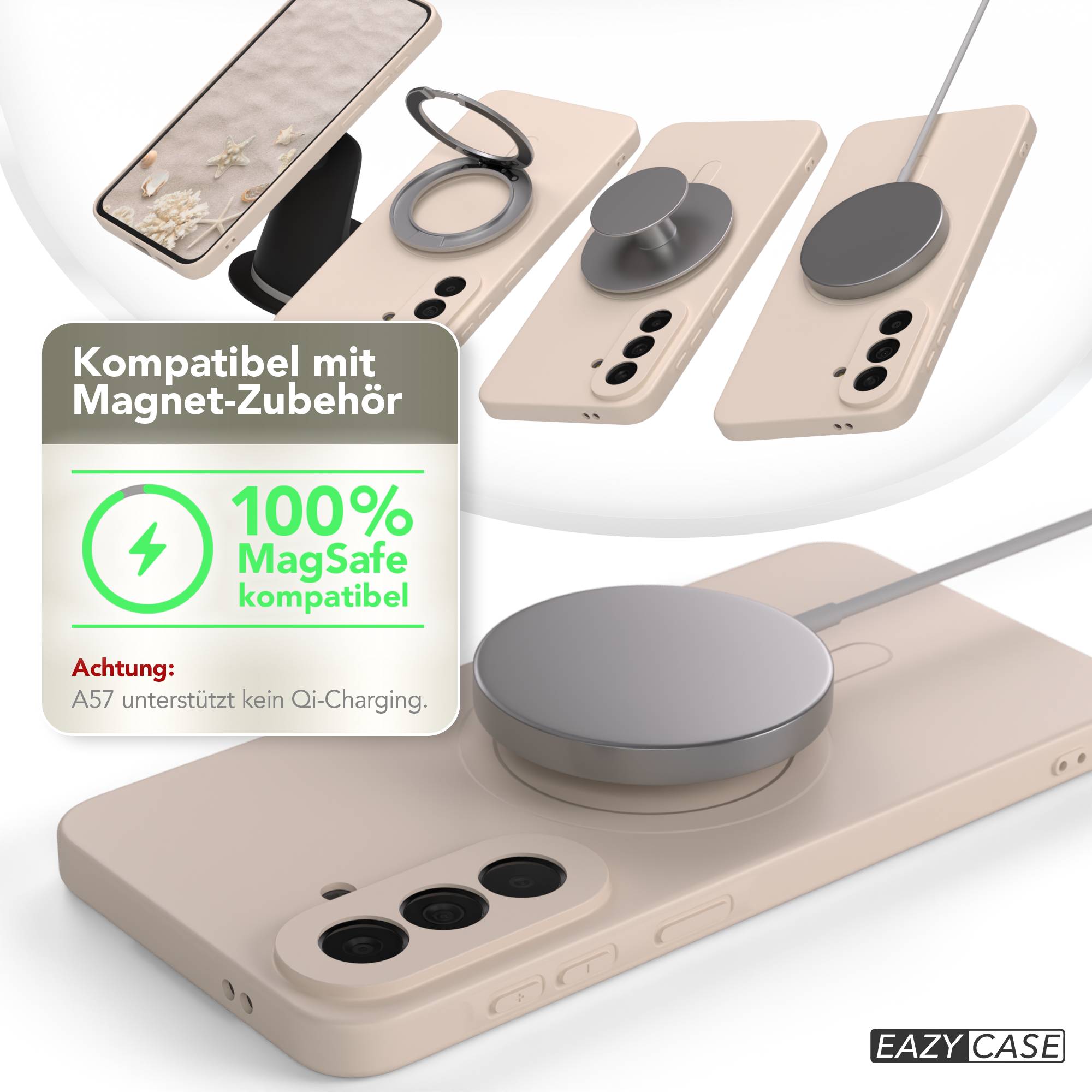 Samsung Galaxy A57 MagSafe Silikonhülle mit Kameraschutz von EAZY CASE
