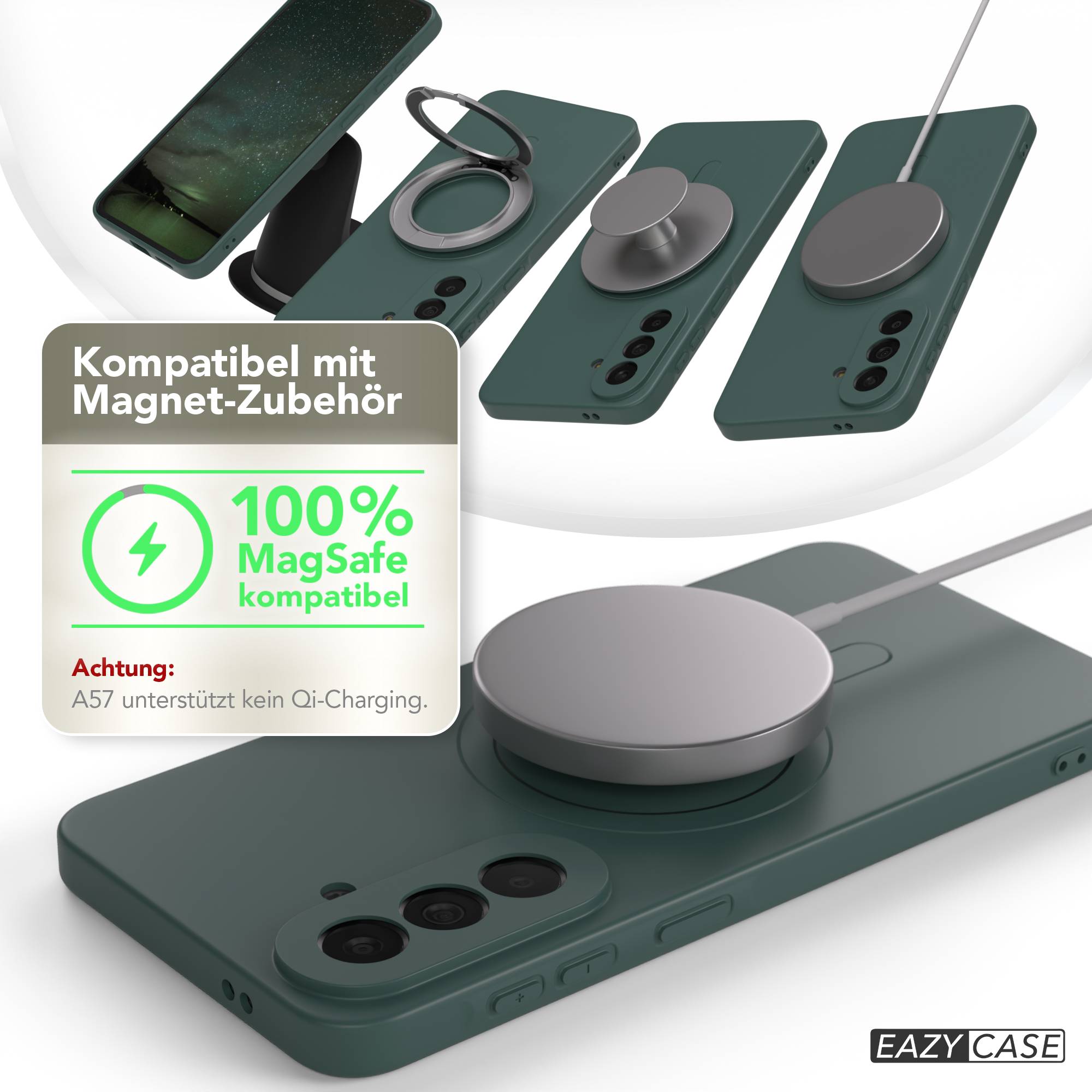 Samsung Galaxy A57 MagSafe Silikonhülle mit Kameraschutz von EAZY CASE