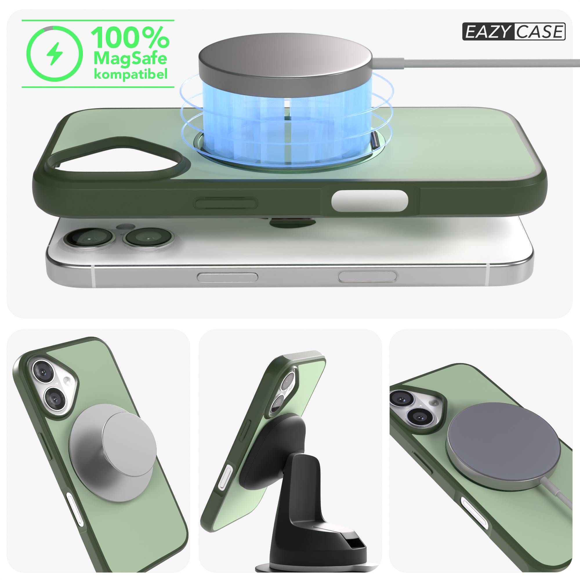 iPhone 16 Bumper Hülle mit drehbarem Ring MagSafe Outdoor Case