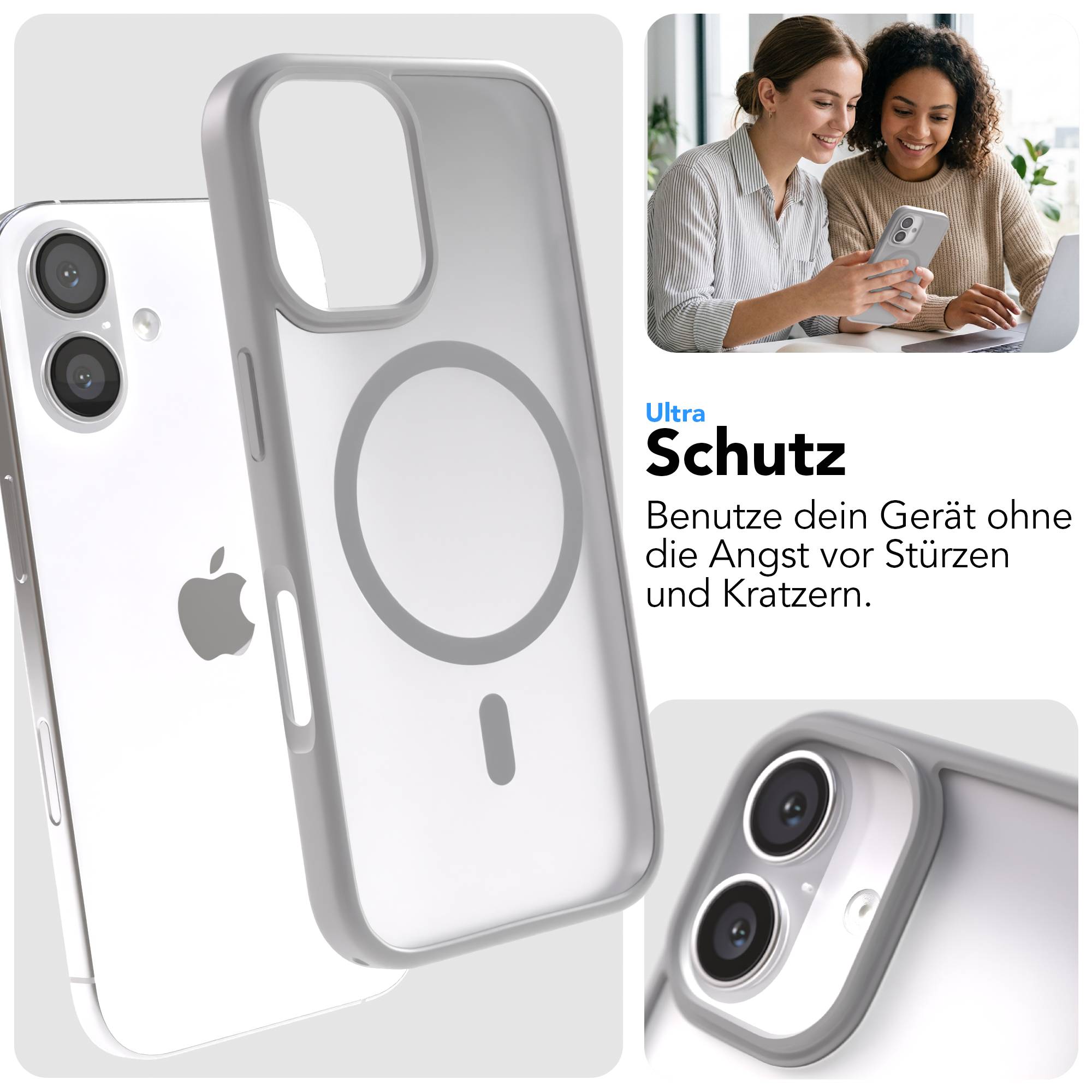 Apple iPhone 16 Bumper Hülle mit MagSafe Funktion und Kameraschutz