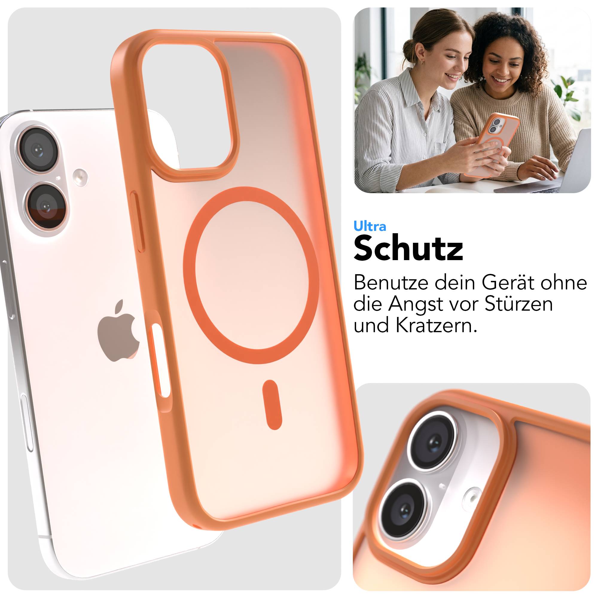 Apple iPhone 16 Bumper Hülle mit MagSafe Funktion und Kameraschutz