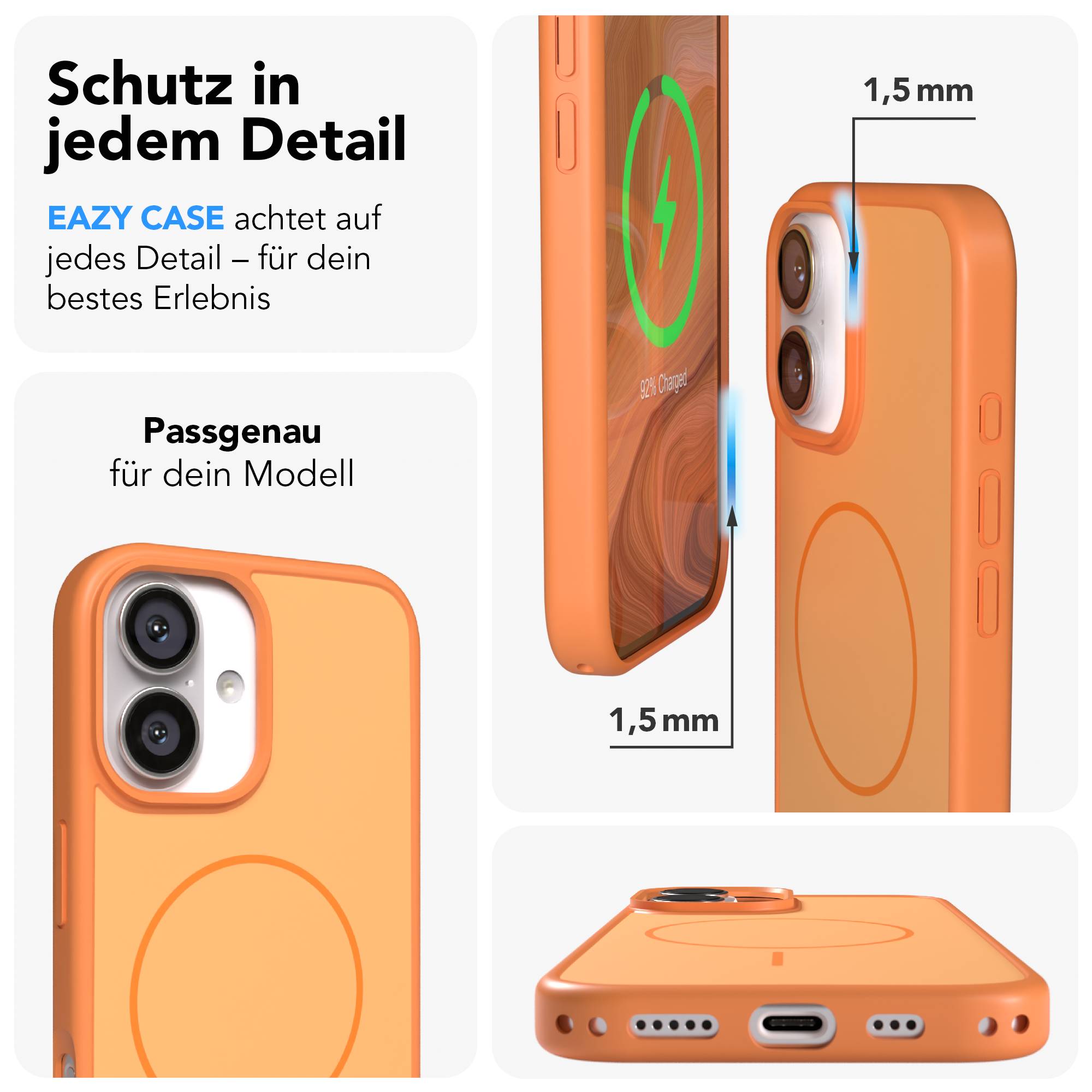 Apple iPhone 16 Bumper Hülle mit MagSafe minimal Design