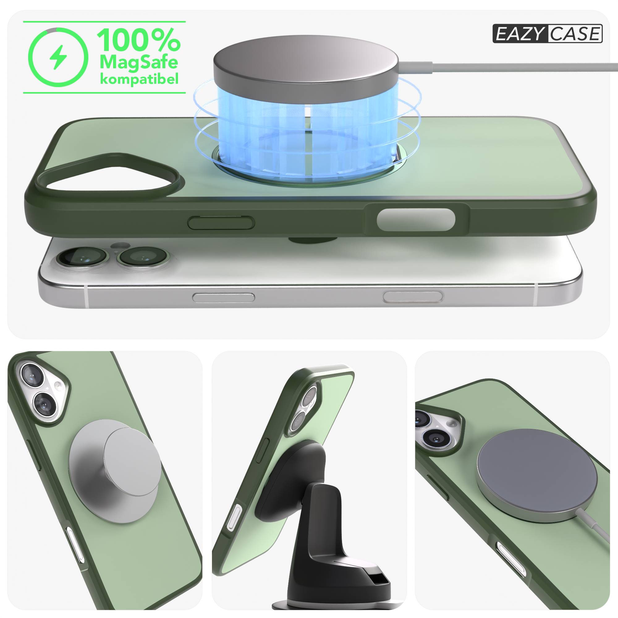 iPhone 16 Plus Bumper Hülle mit drehbarem Ring und MagSafe Funktion