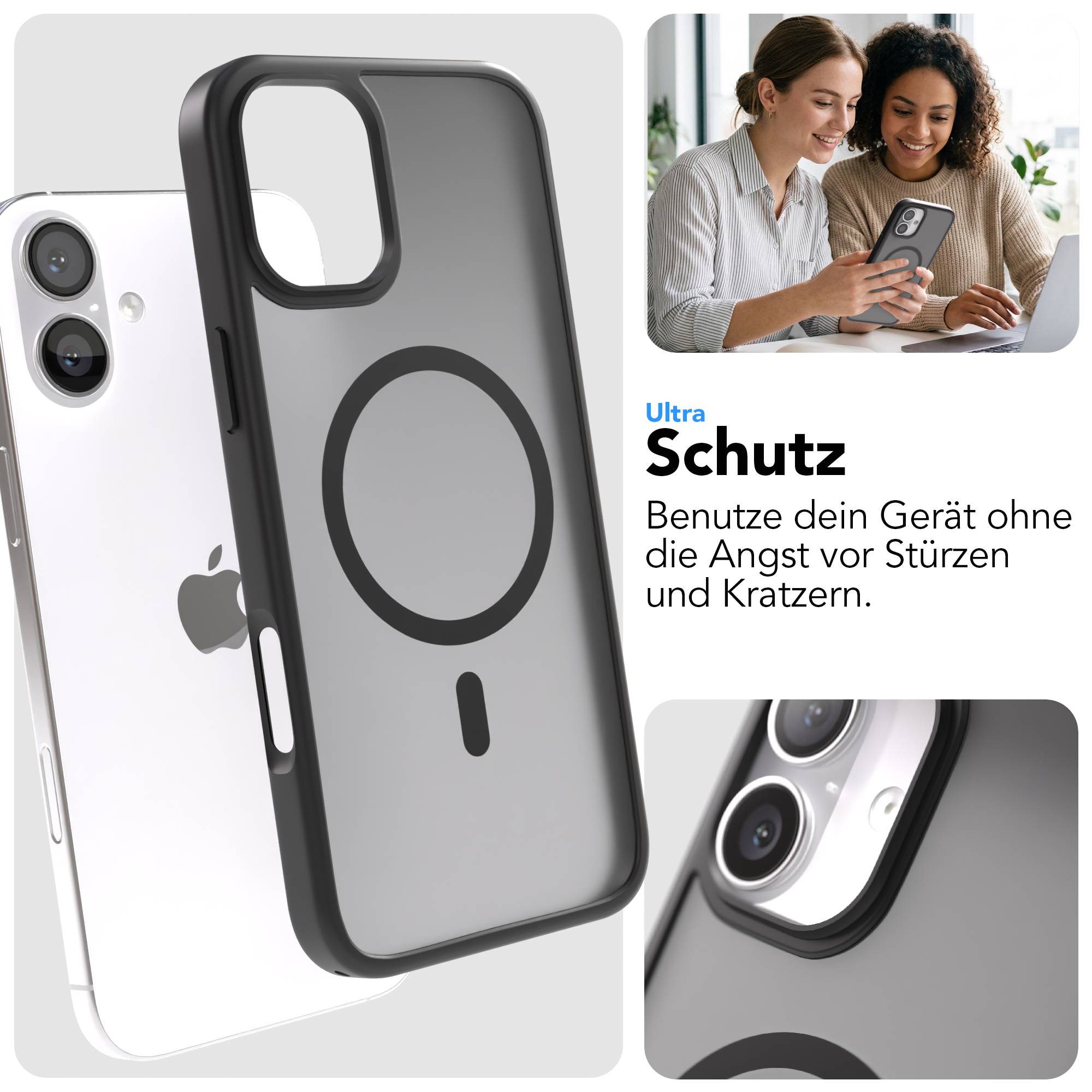 iPhone 16 Plus Outdoor Bumper Hülle mit MagSafe Magnetring