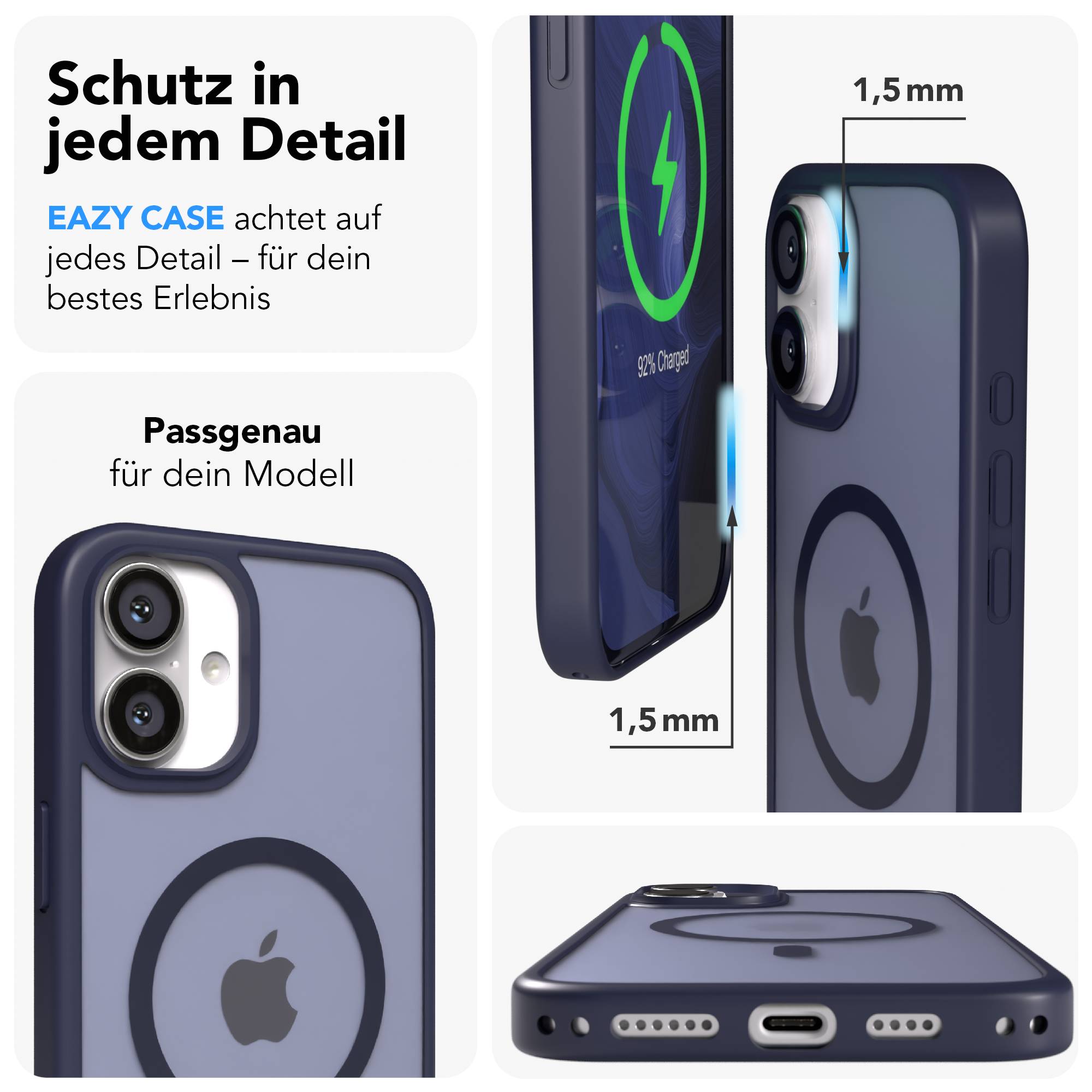 iPhone 16 Plus Outdoor Bumper Hülle mit MagSafe Magnetring