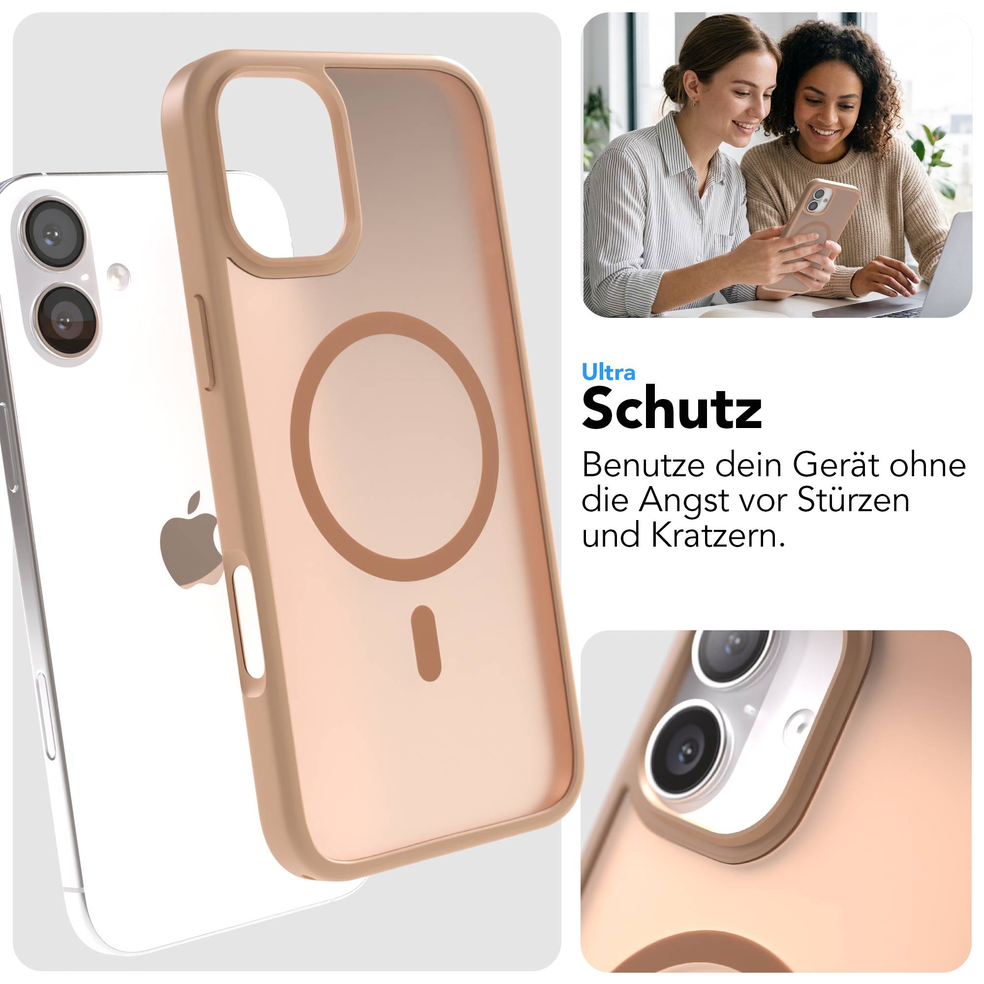 iPhone 16 Plus Outdoor Bumper Hülle mit MagSafe Magnetring
