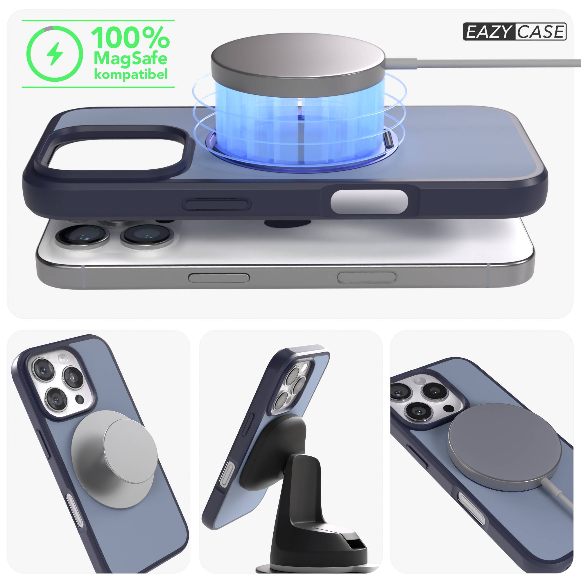 iPhone 16 Pro Bumper Hülle mit drehbarem Ring und MagSafe Funktion