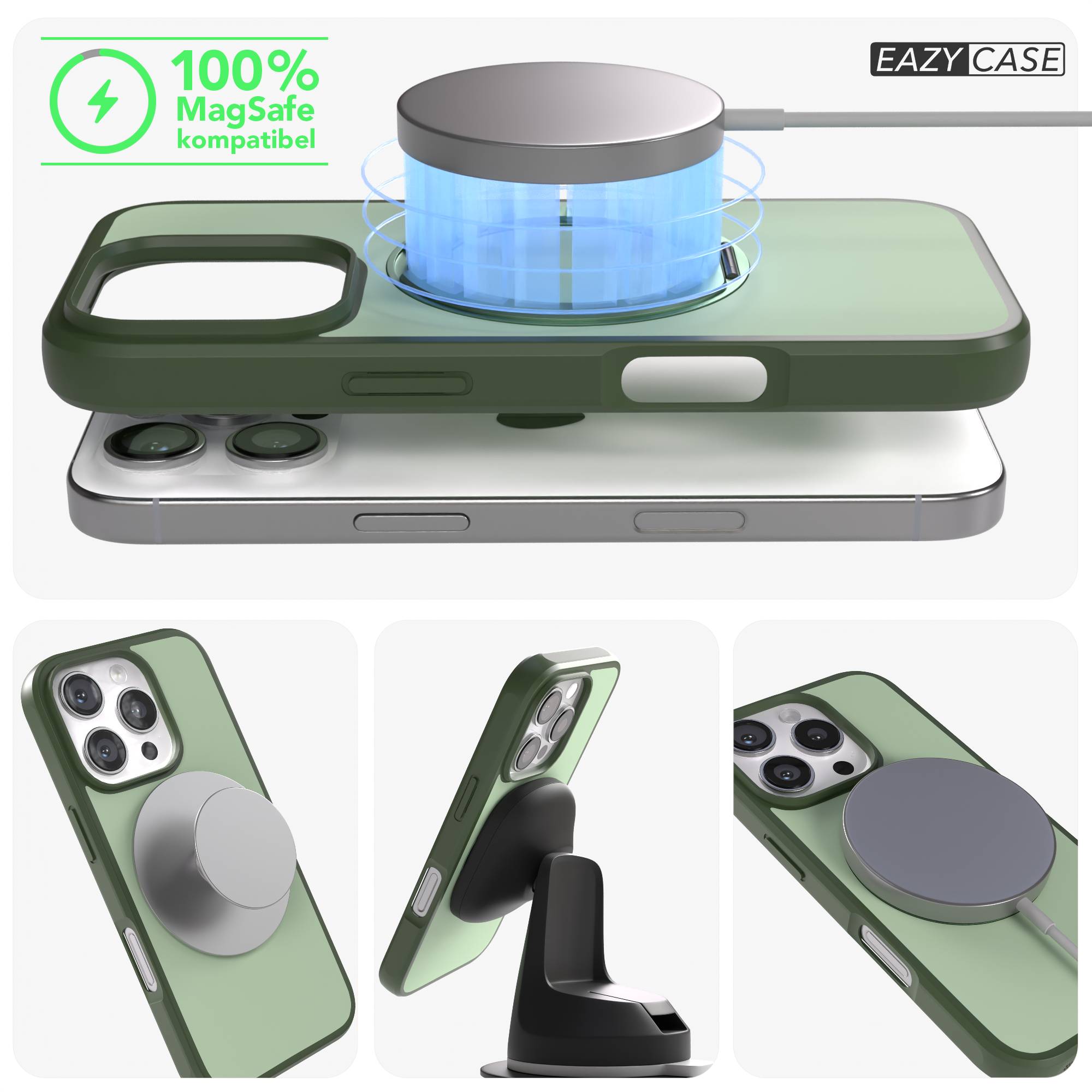 iPhone 16 Pro Bumper Hülle mit drehbarem Ring und MagSafe Funktion