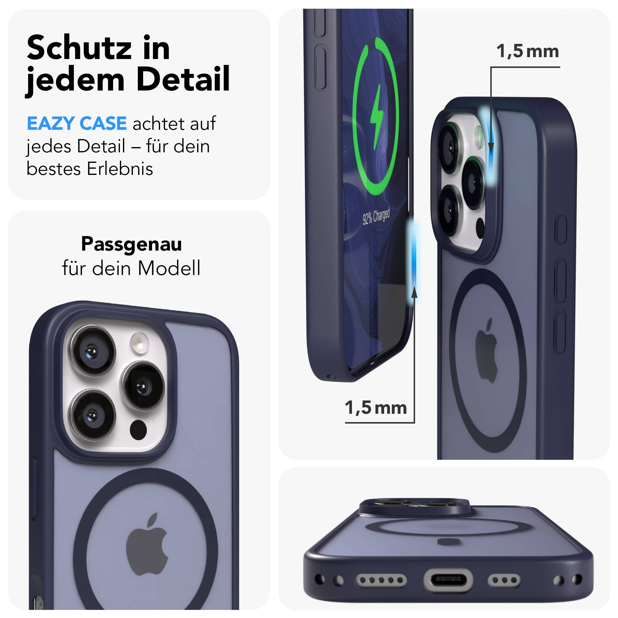 Apple iPhone 16 Pro Bumper Hülle mit MagSafe von EAZY CASE