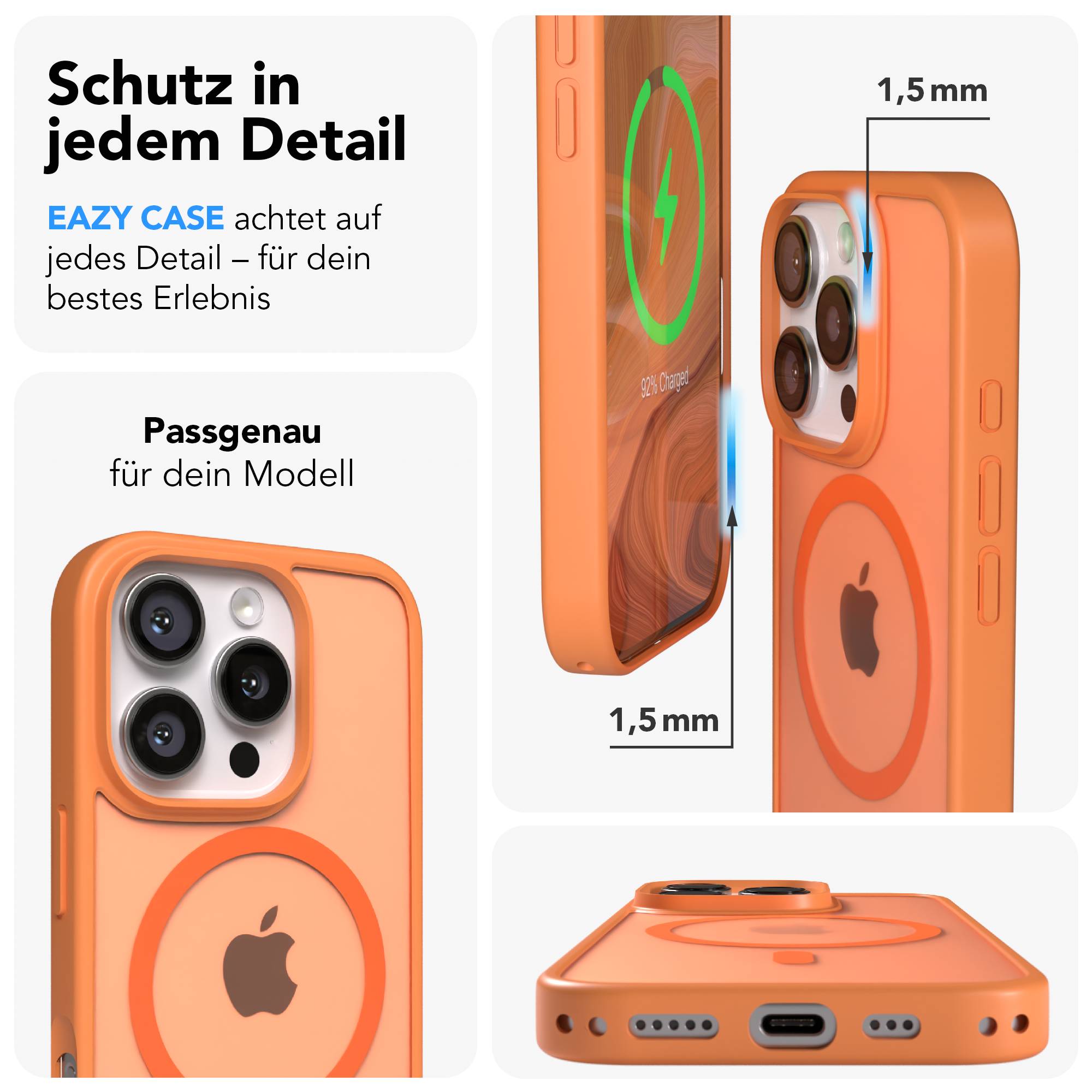 Apple iPhone 16 Pro Bumper Hülle mit MagSafe von EAZY CASE
