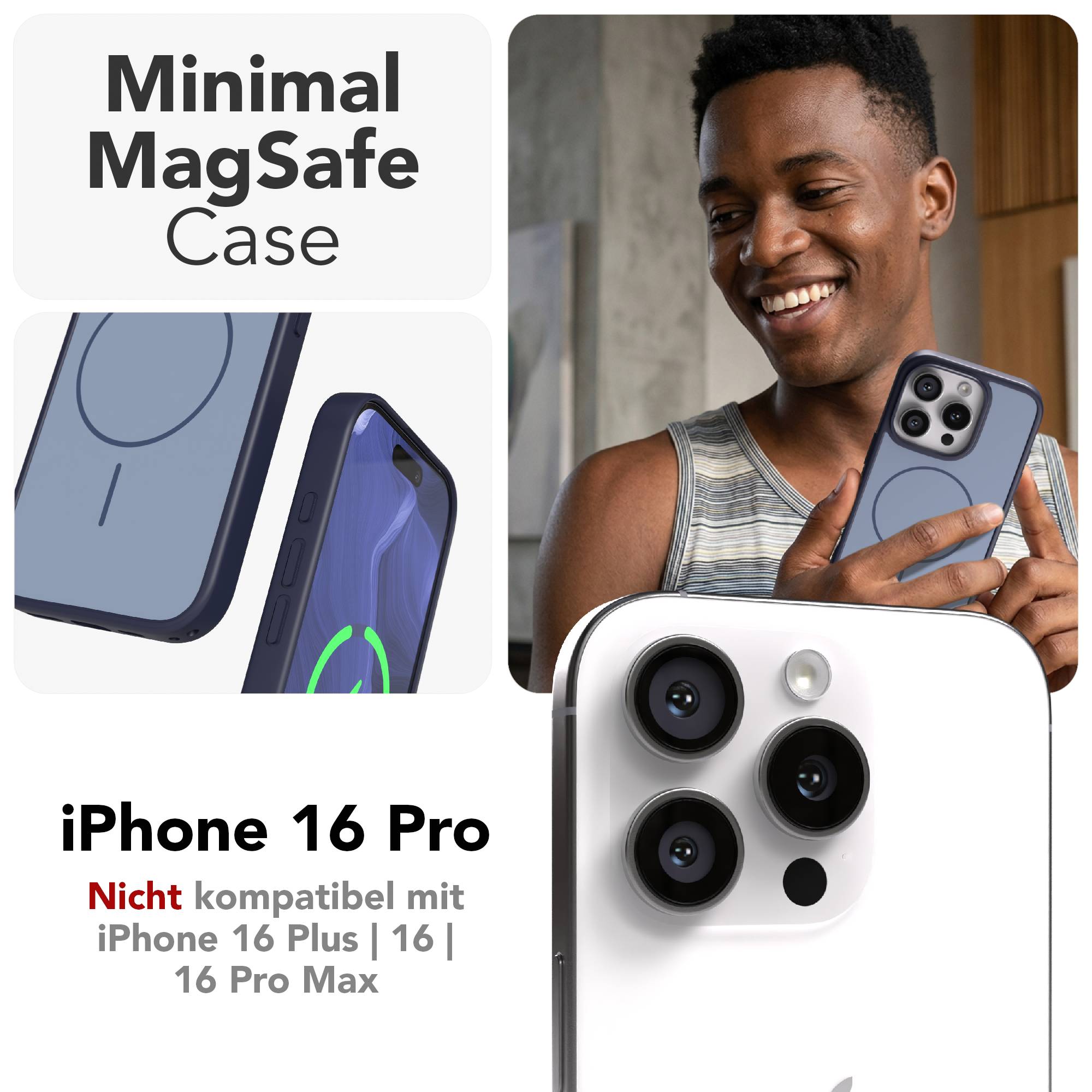 iPhone 16 Pro Bumper Hülle mit MagSafe von EAZY CASE