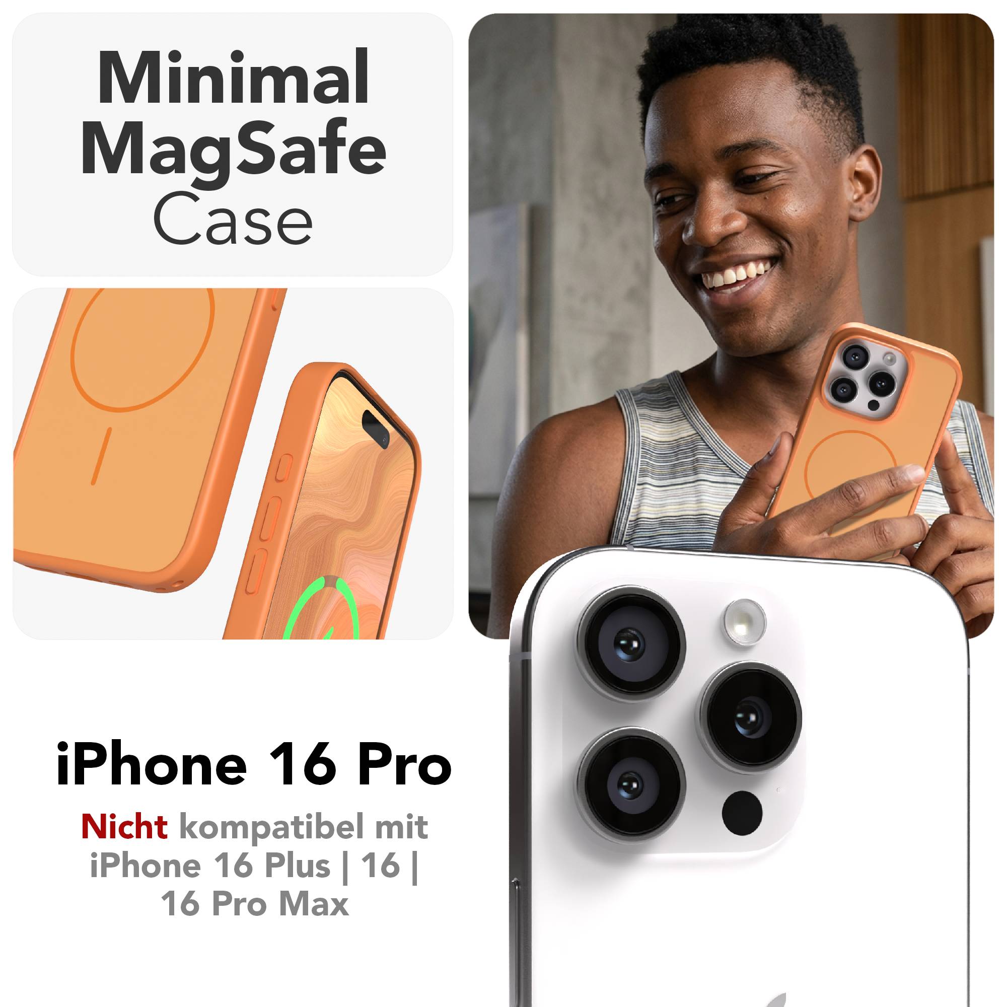 iPhone 16 Pro Bumper Hülle mit MagSafe von EAZY CASE