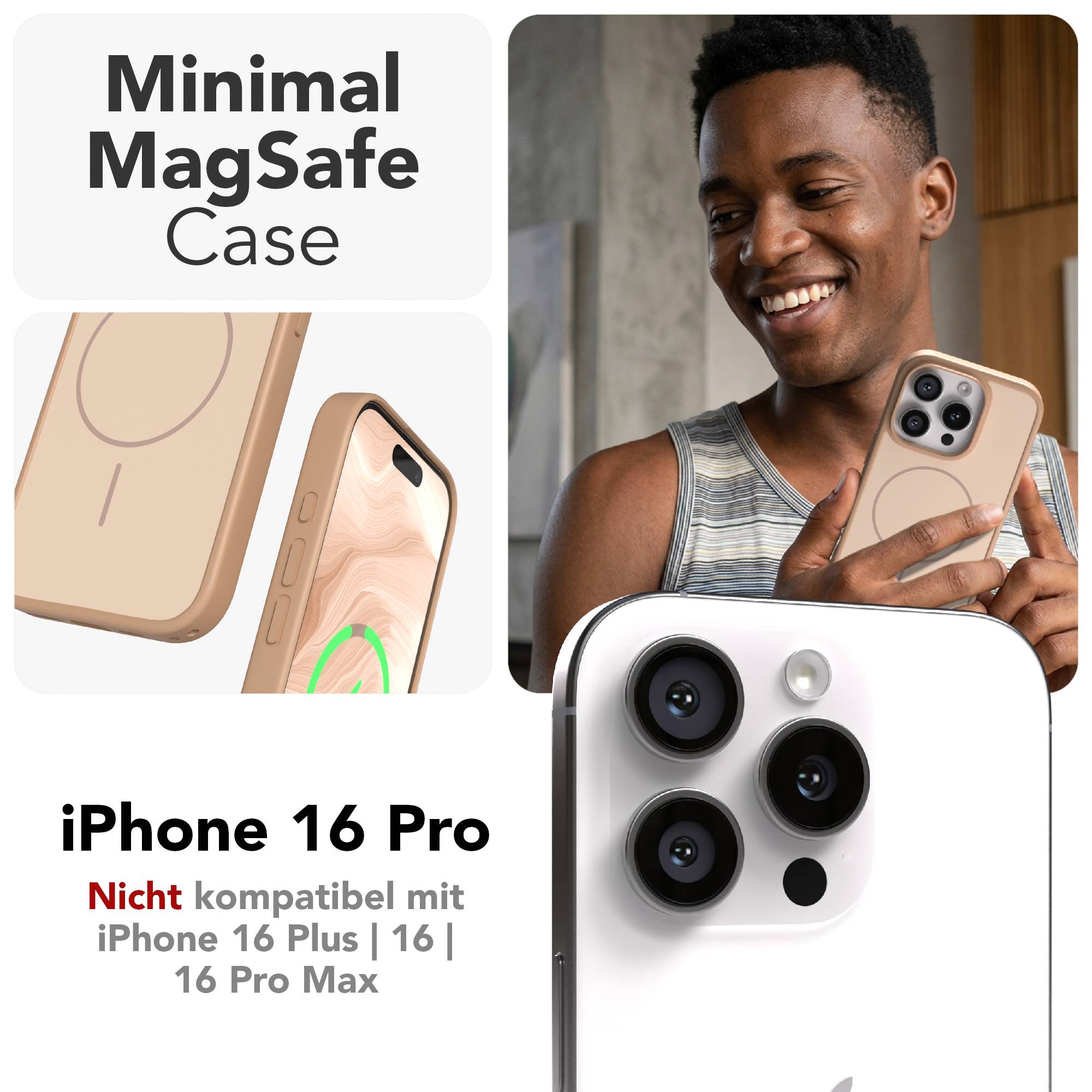 iPhone 16 Pro Bumper Hülle mit MagSafe von EAZY CASE