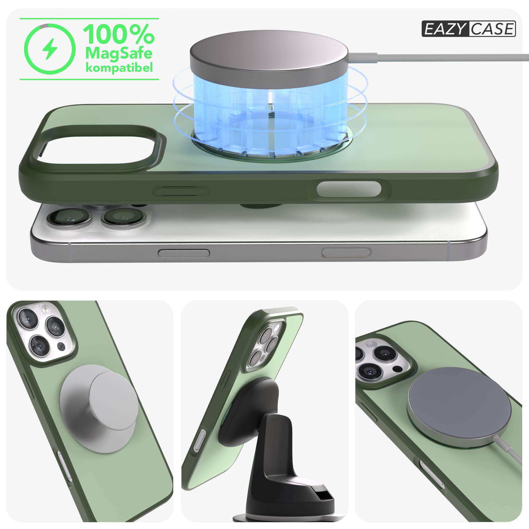 iPhone 16 Pro Max Bumper Hülle mit drehbarem Ring und MagSafe Funktion