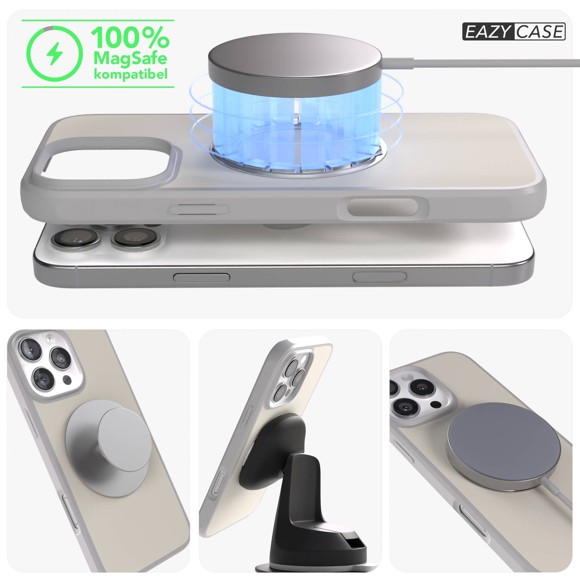 iPhone 16 Pro Max Bumper Hülle mit drehbarem Ring und MagSafe Funktion