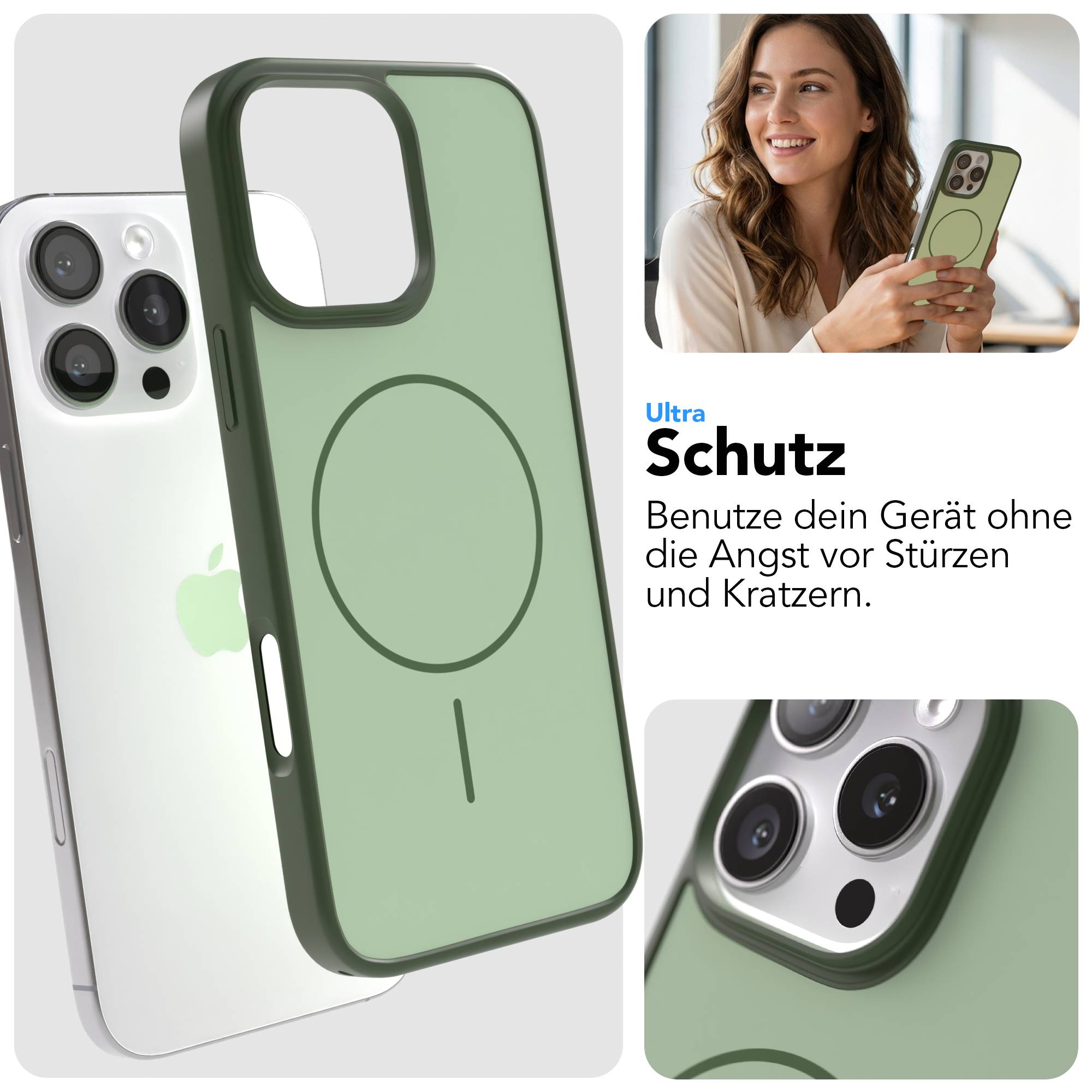 iPhone 16 Pro Max Bumper Hülle mit MagSafe Magnetring