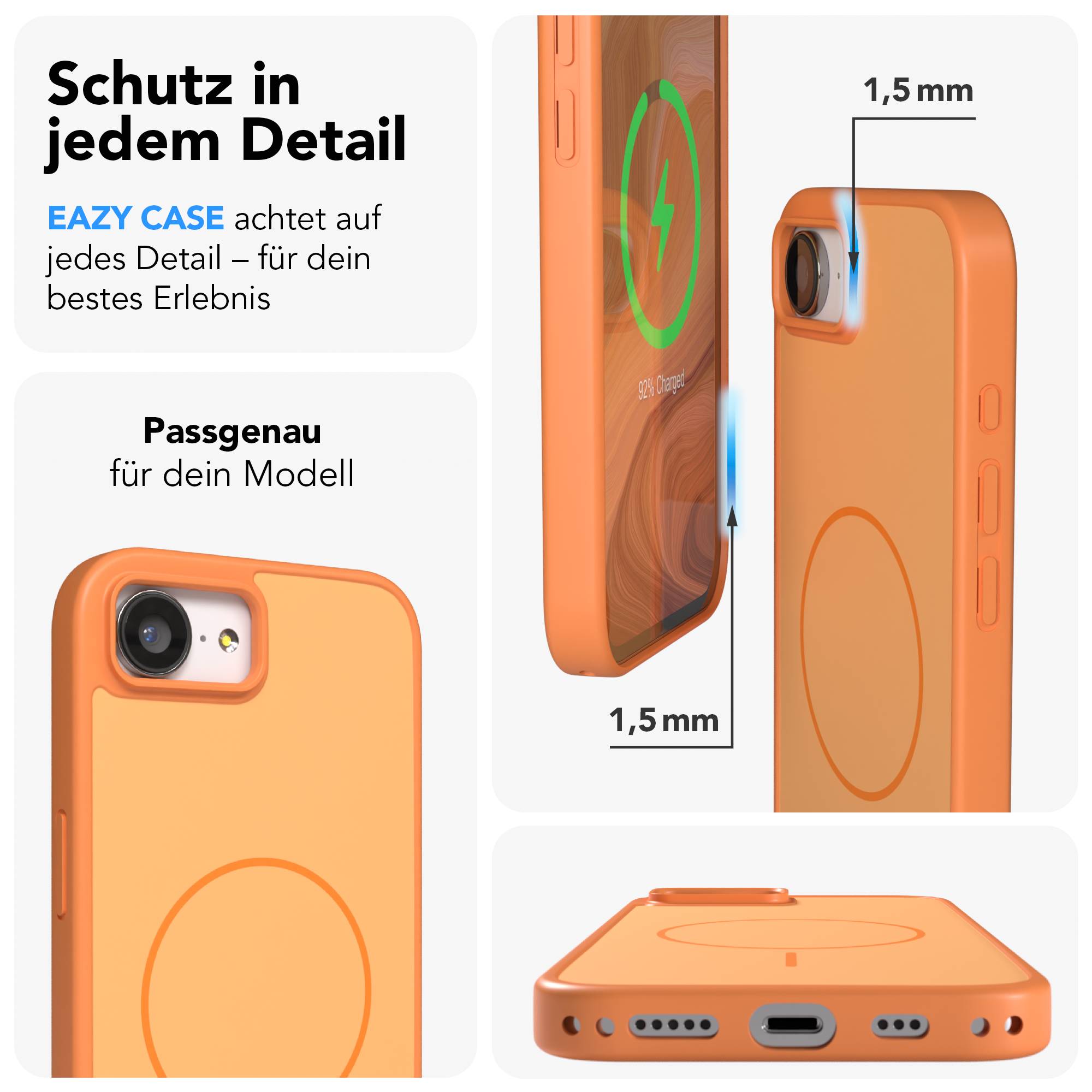 Apple iPhone 16e Bumper Hülle mit MagSafe Magnetring von EAZY CASE