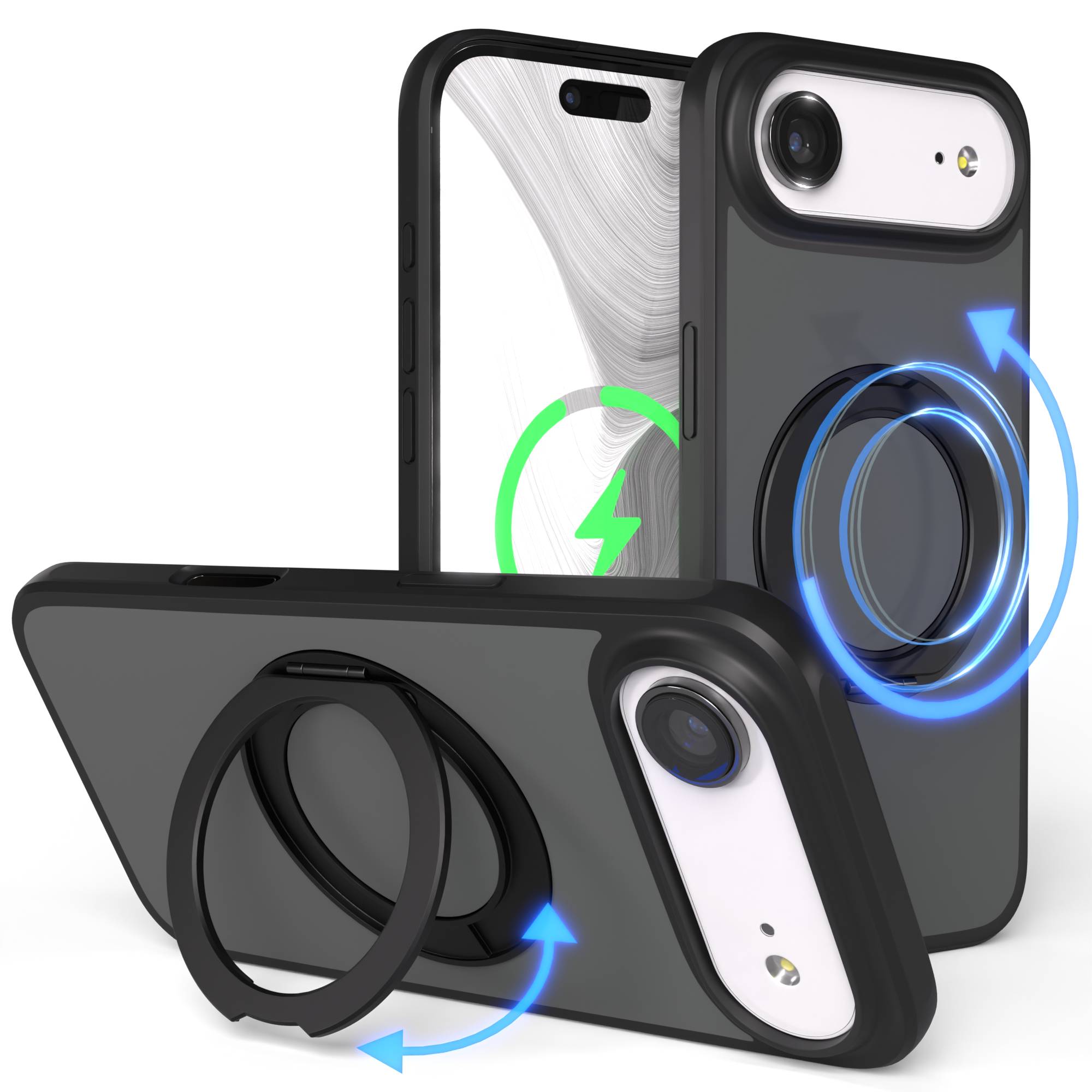 iPhone Air Bumper Hülle mit drehbarem Ring MagSafe Funktion