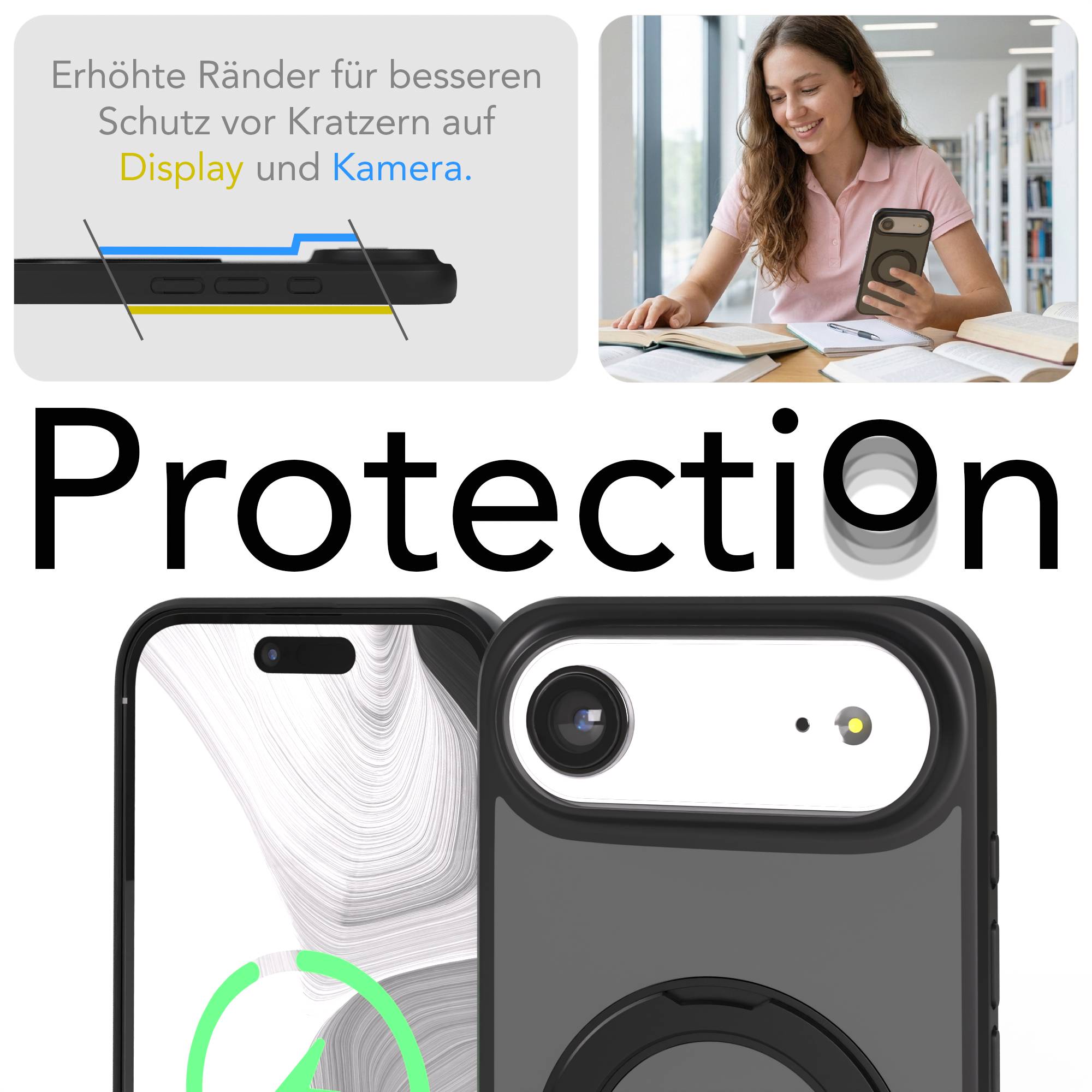 iPhone Air Bumper Hülle mit drehbarem Ring MagSafe Funktion