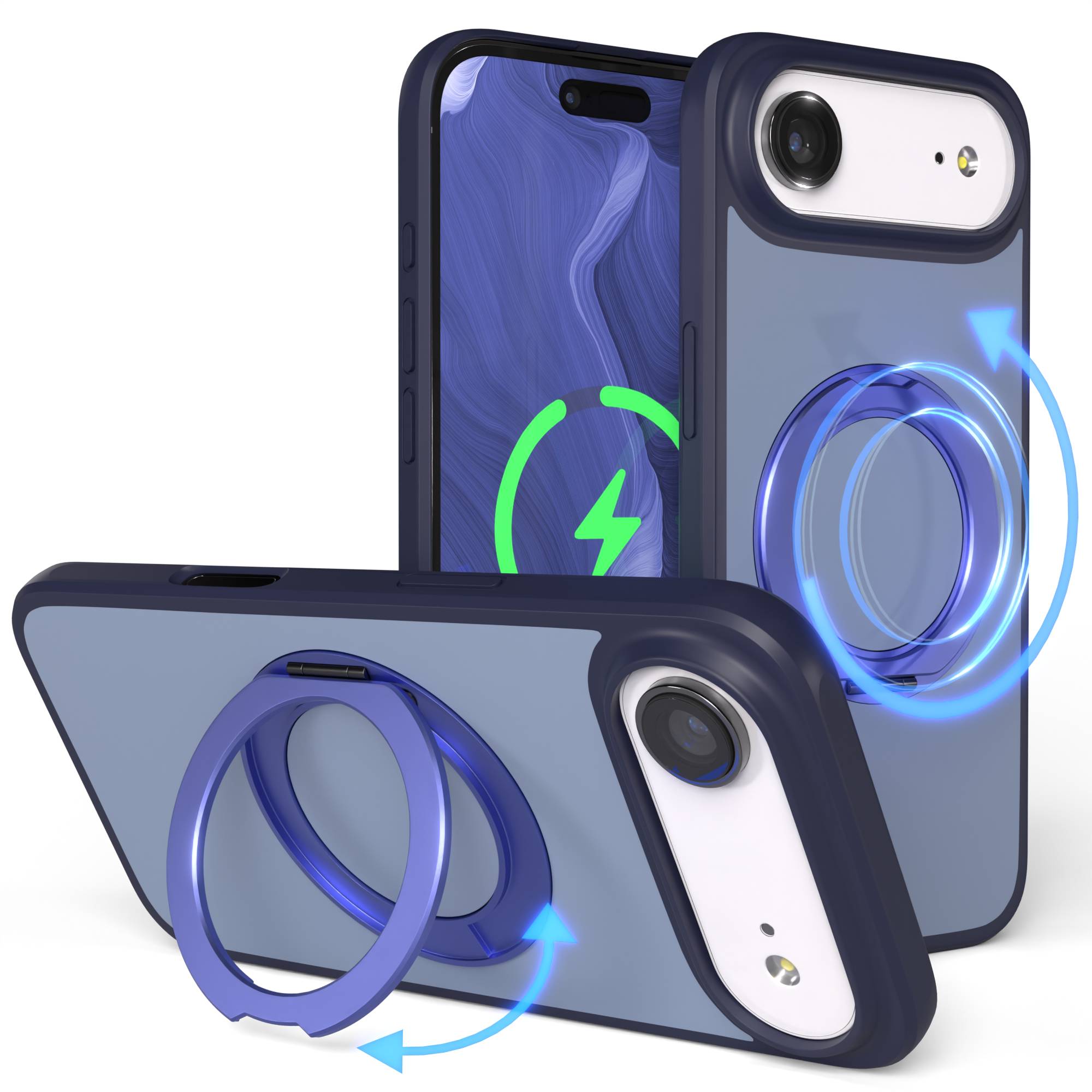 iPhone Air Bumper Hülle mit drehbarem Ring MagSafe Funktion