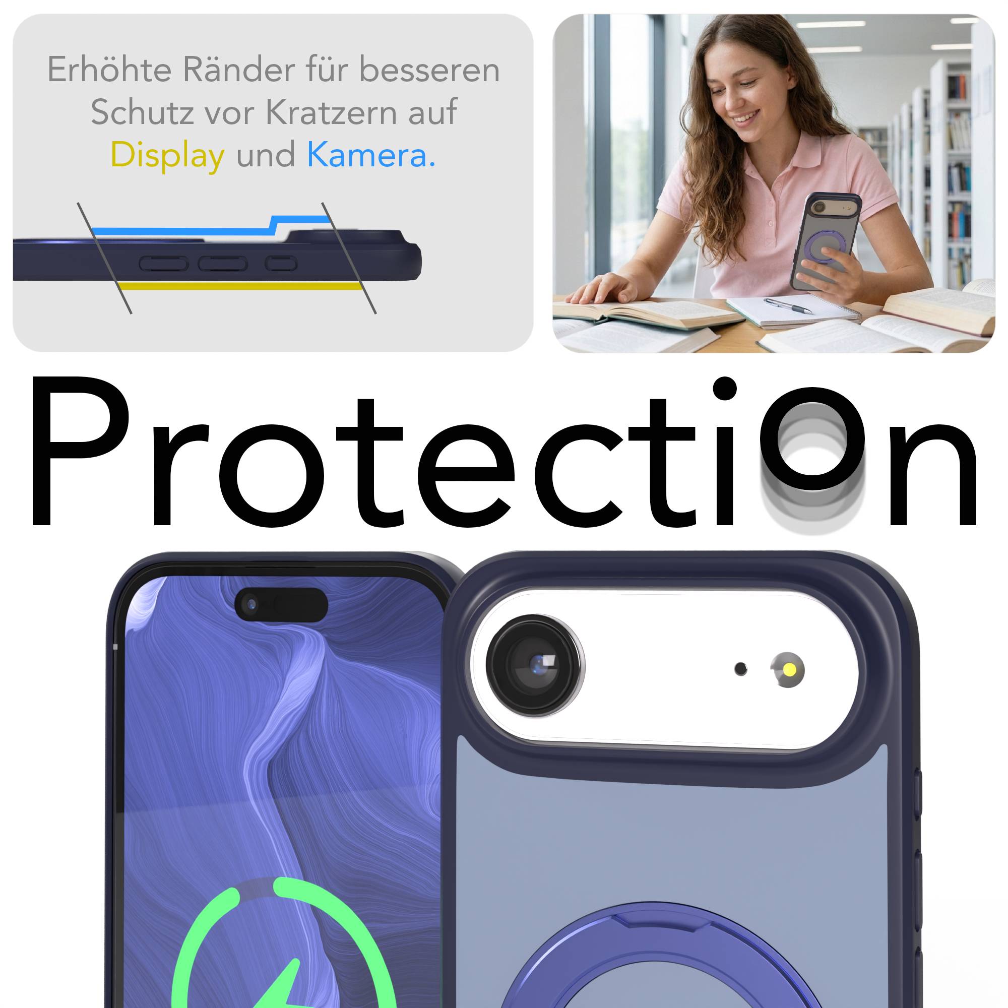 iPhone Air Bumper Hülle mit drehbarem Ring MagSafe Funktion