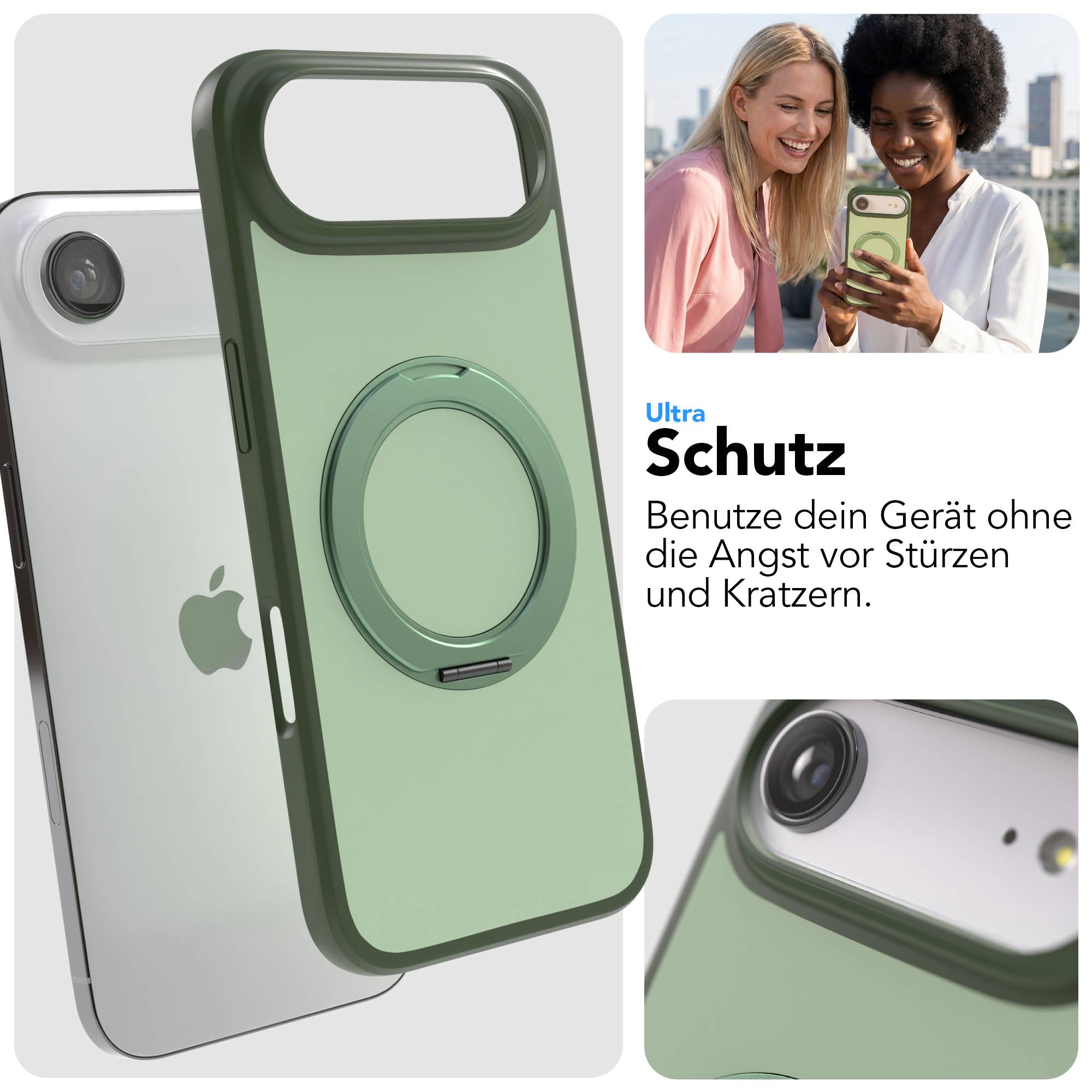 iPhone Air Bumper Hülle mit drehbarem Ring MagSafe Funktion