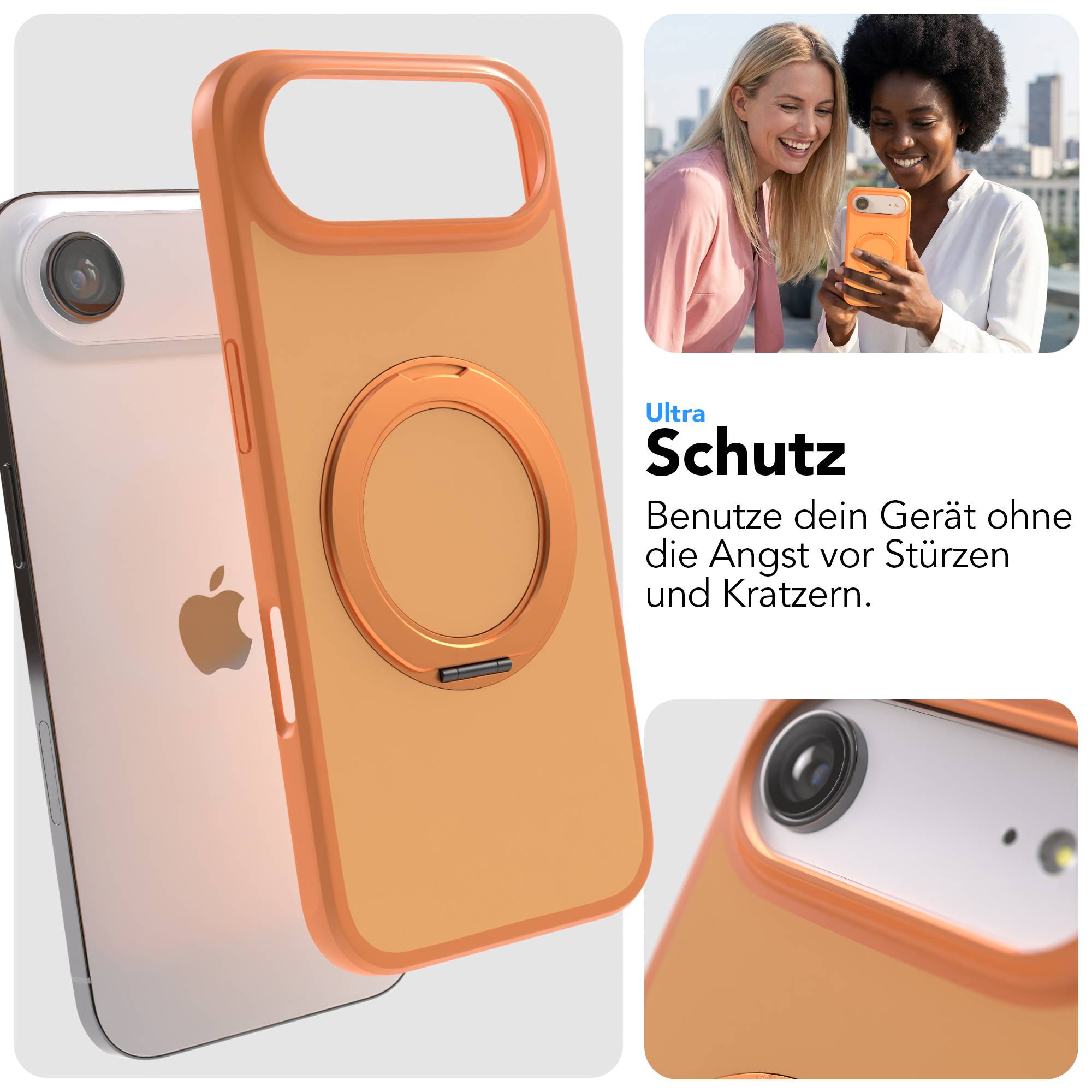 iPhone Air Bumper Hülle mit drehbarem Ring MagSafe Funktion