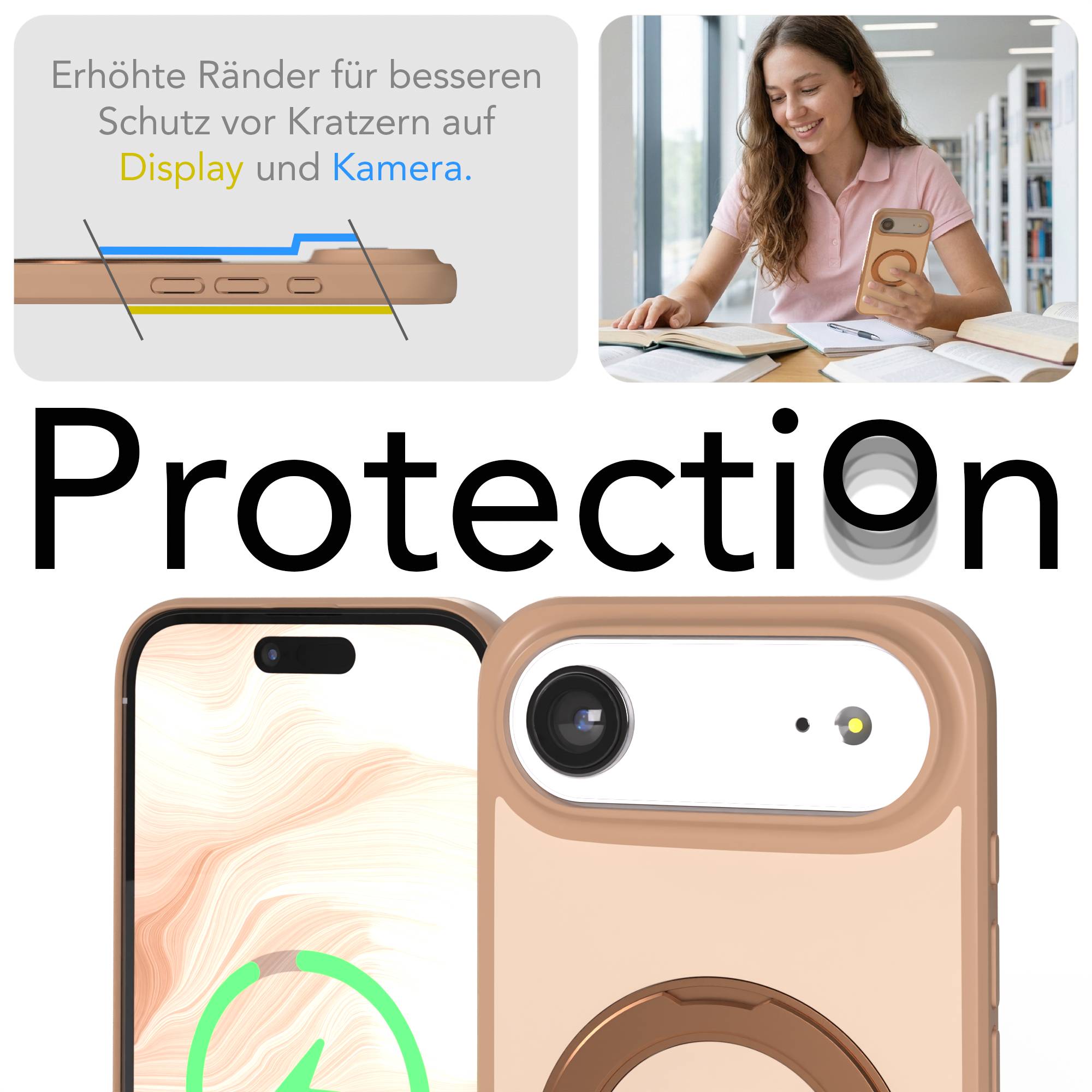 iPhone Air Bumper Hülle mit drehbarem Ring MagSafe Funktion